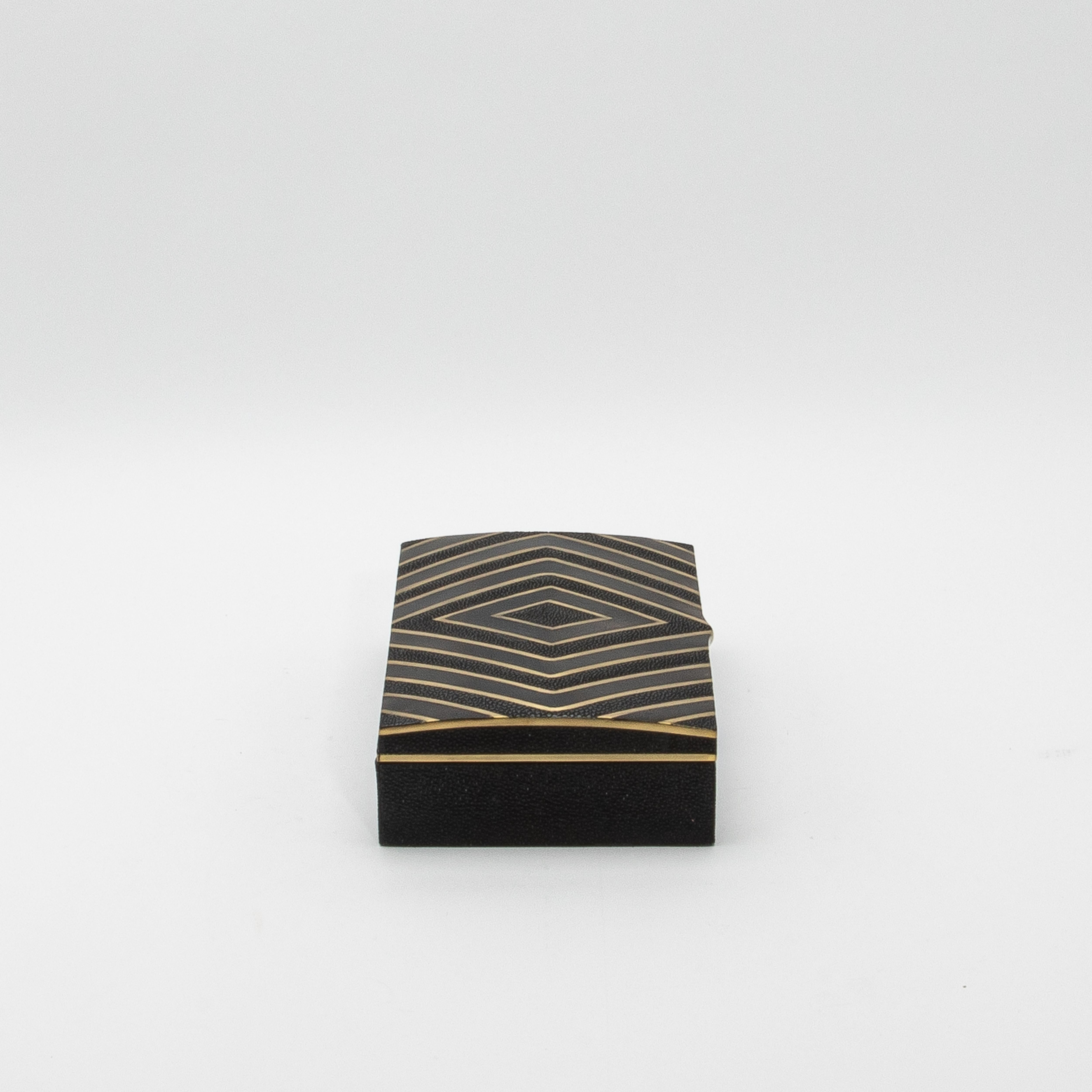 Philippine Set of 3 Boxes in Black Oak with Black Shell and Brass Details by R&Y Augousti For Sale