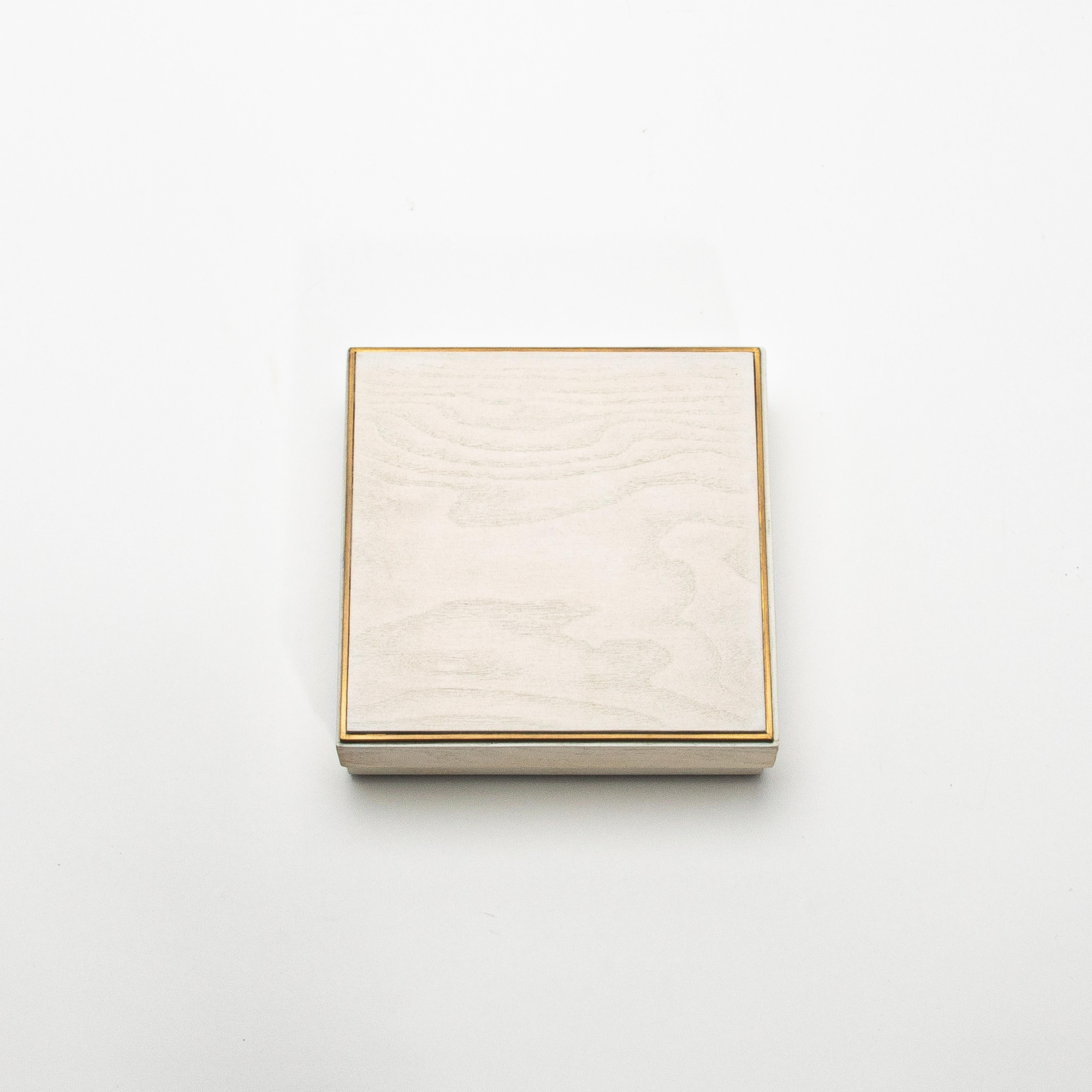 Contemporary Set of 3 Boxes in White Oak with Brass Frame by R&Y Augousti For Sale