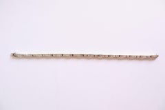 Set of 3 Bracelets in 18 Kt White Gold, Rubies, Diamonds, Sapphires