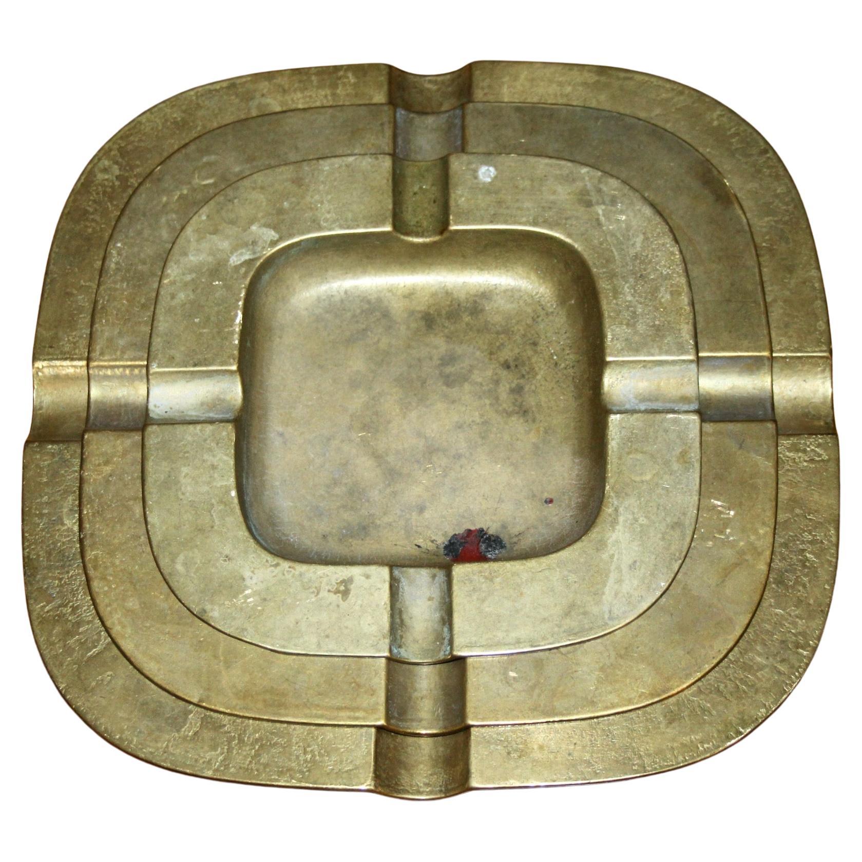 set of 3 brass ashtray im Angebot