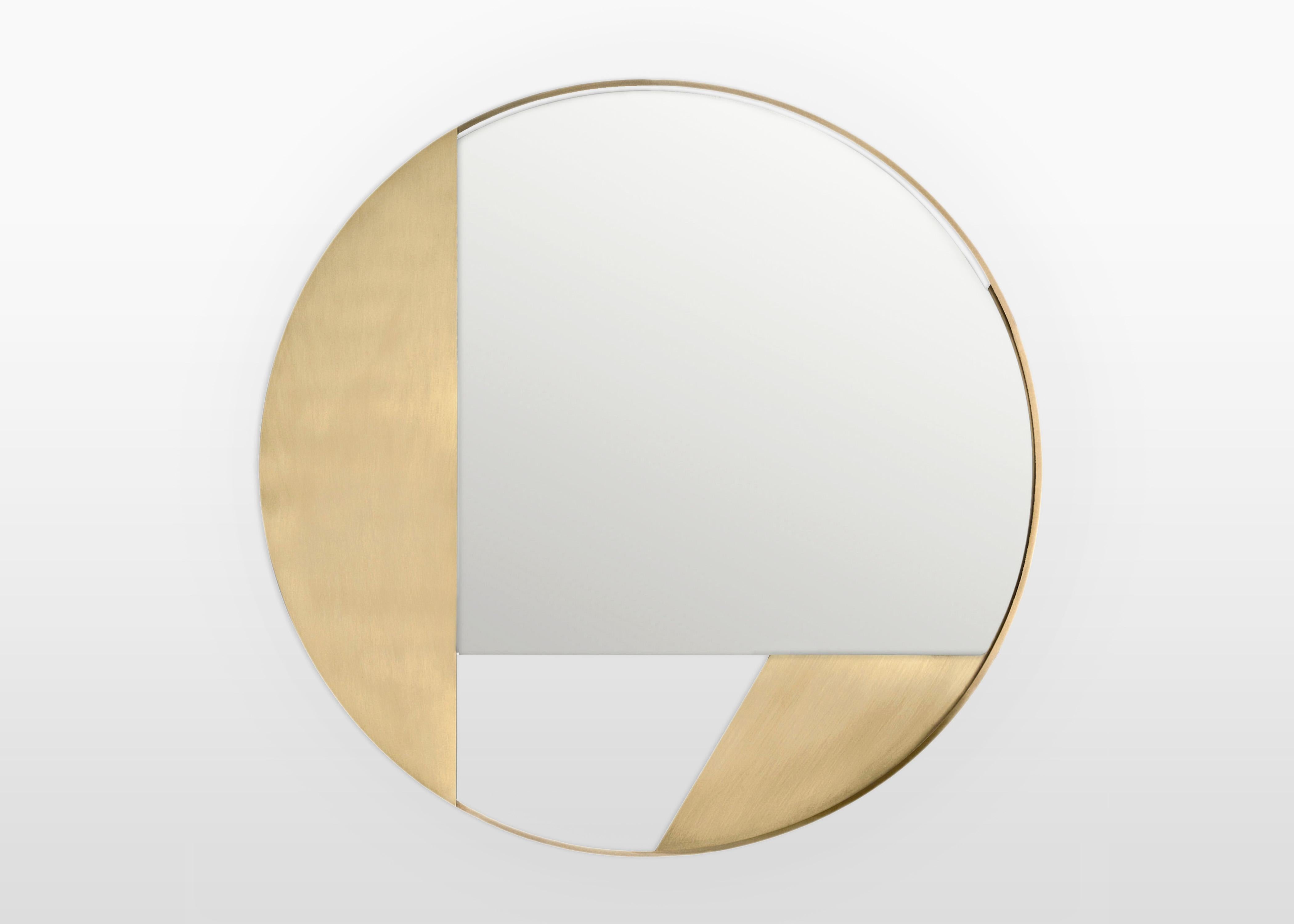 Modern Set of 3 Brass Edition Mirror by Edizione Limitata For Sale