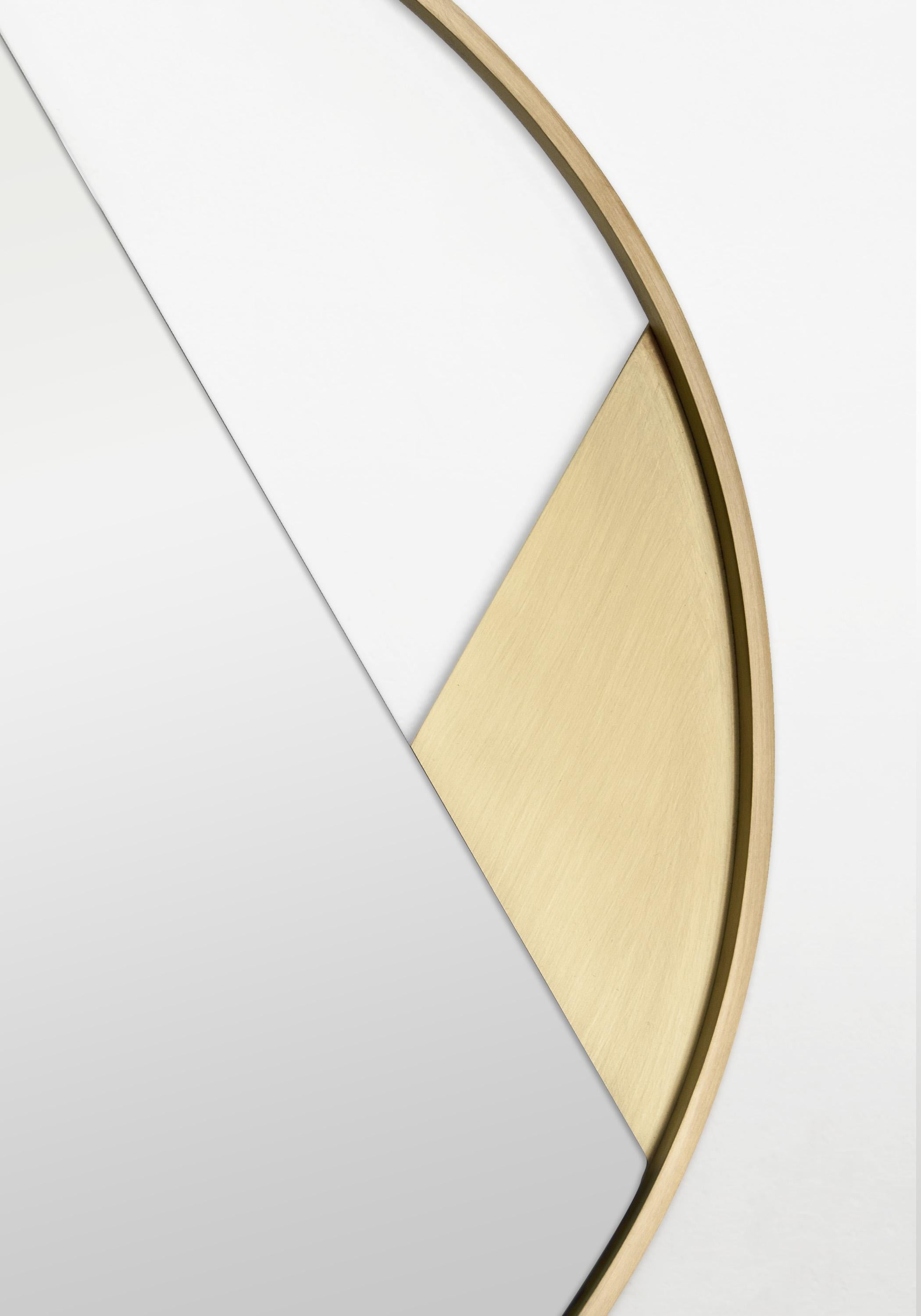 Set di 3 specchi in ottone di Edizione Limitata in vendita 2