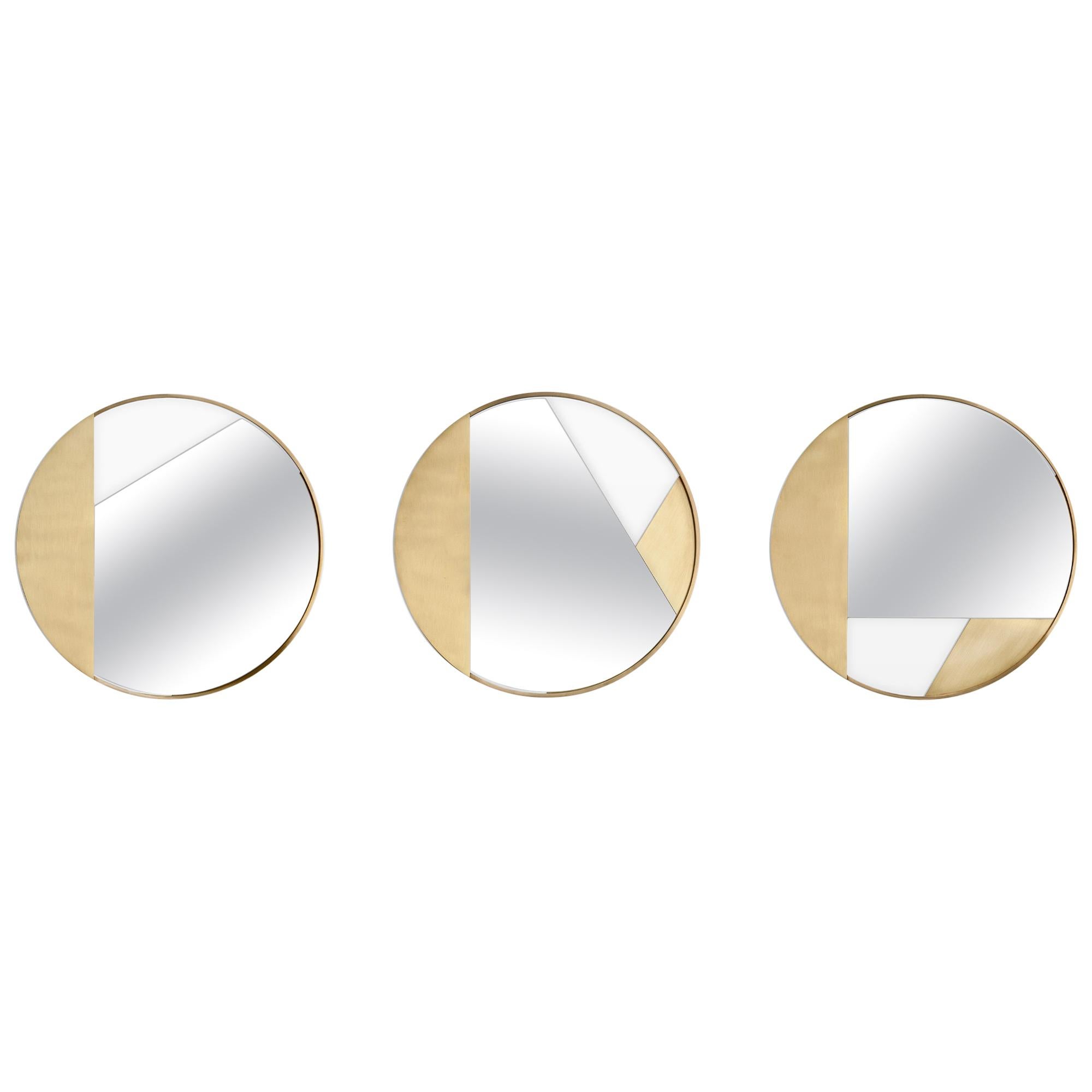 Set of 3 Brass Edition Mirror by Edizione Limitata
