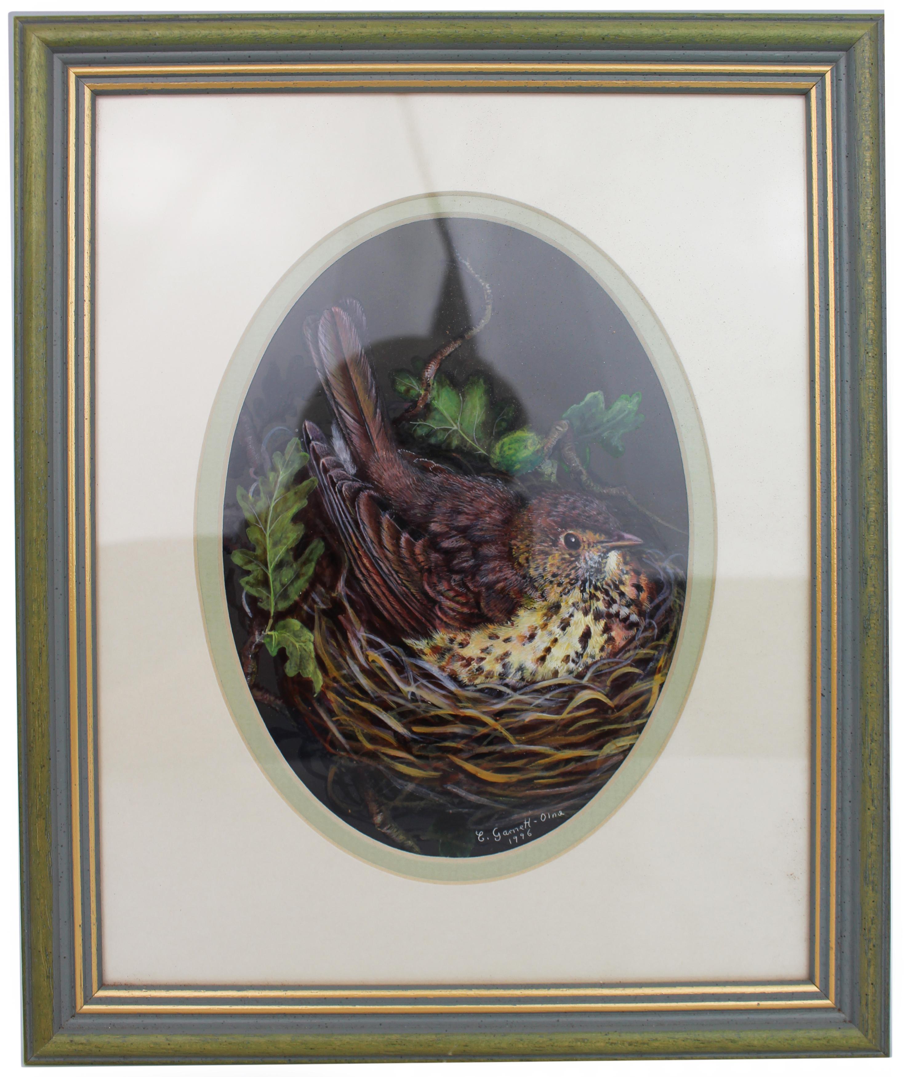 Set of 3 British Bird Paintings by Liz Garnett-Orme Británico en venta