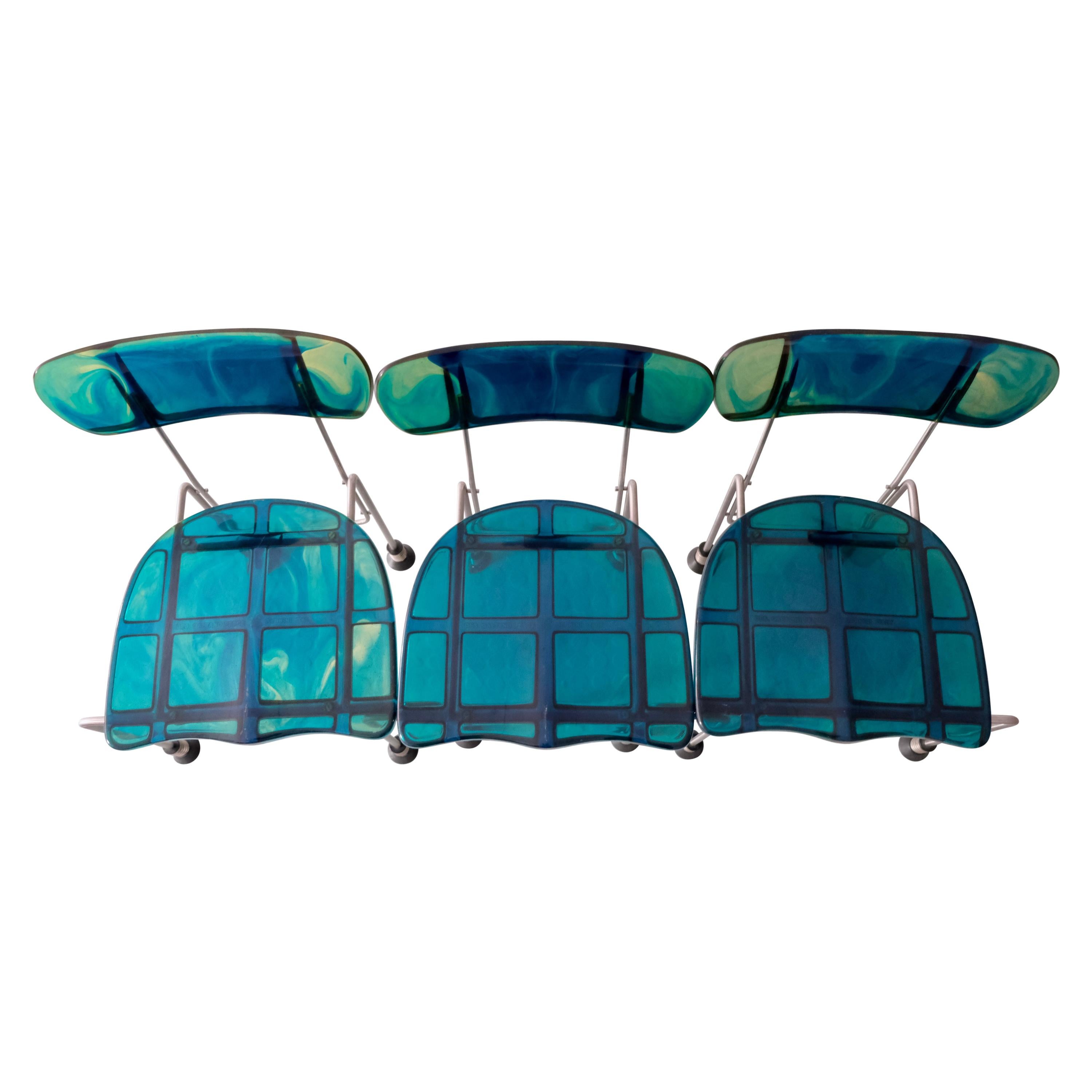 Set of 3 Broadway Chairs by Gaetano Pesce for Bernini, Italy, 1993
