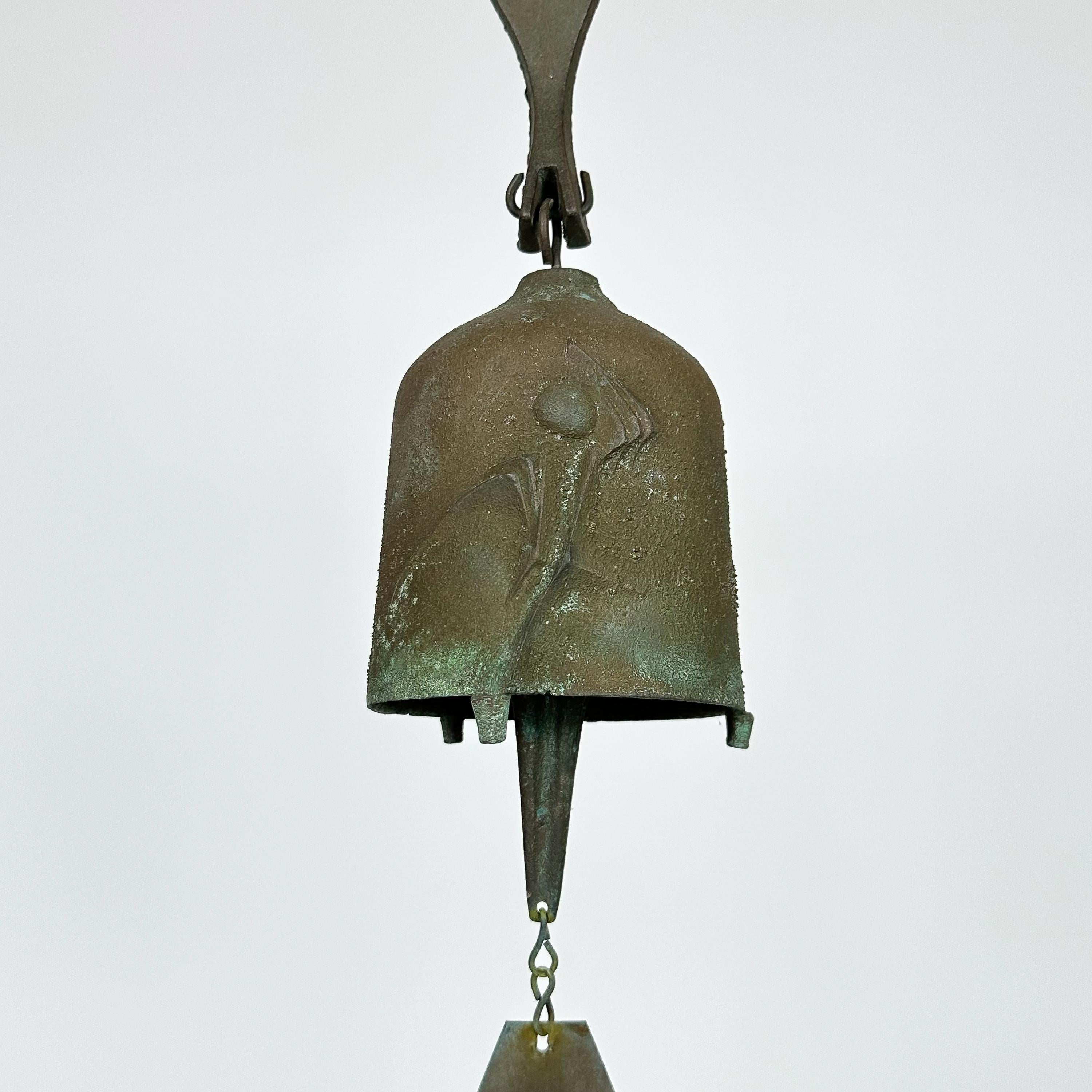 Cast Set of 3 Bronze Bells / Wind Chimes by Paolo Soleri for Arcosanti