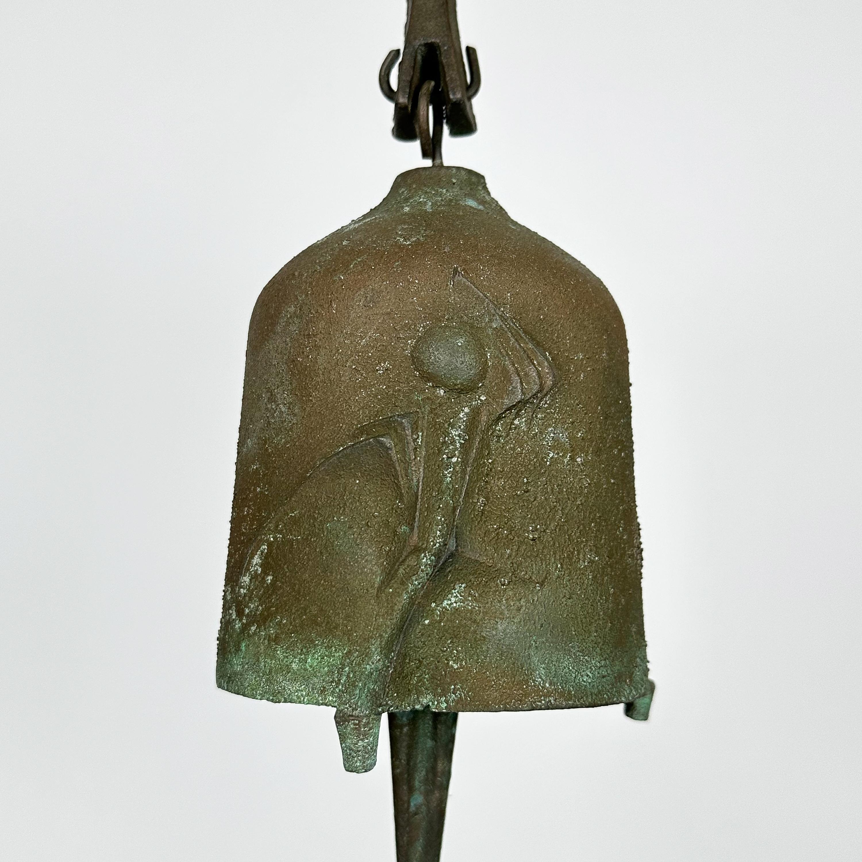 Set of 3 Bronze Bells / Wind Chimes by Paolo Soleri for Arcosanti In Good Condition In Chicago, IL