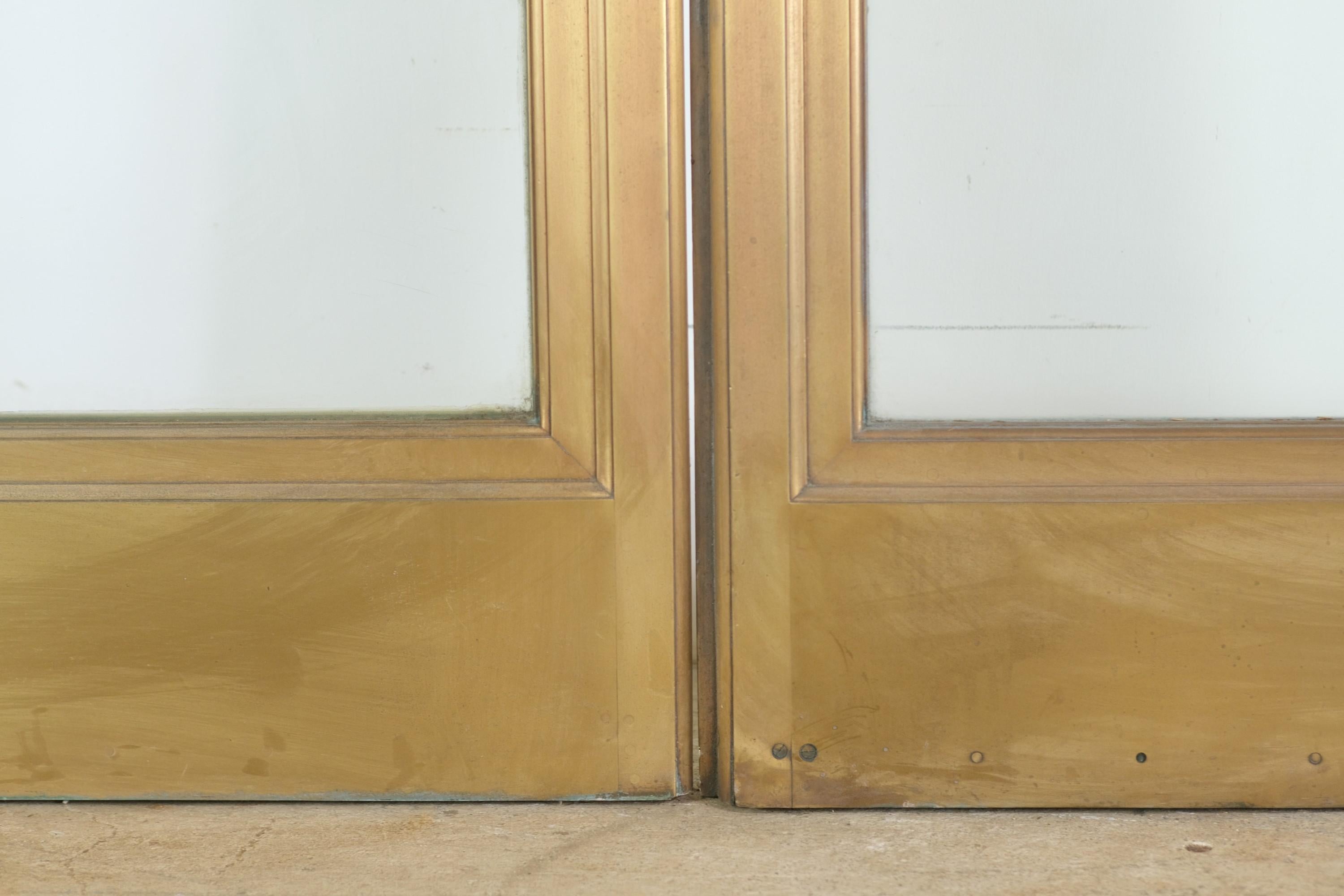 American Set of 3 Bronze Exterior Lobby Doors