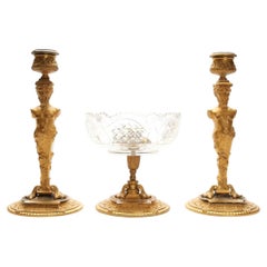 Conjunto de 3 piezas de bronce, «Europa», de Karl Friedrich Schinkel, 1870-1890