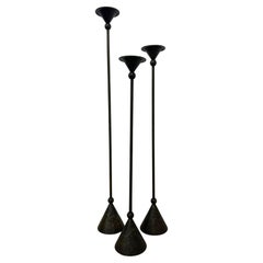 Set von 3 Kerzenhaltern aus Bronze im Memphis-Stil, 1980er Jahre