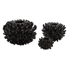 Ensemble de 3 vases et sculptures un et un vase en bronze par Elan Atelier