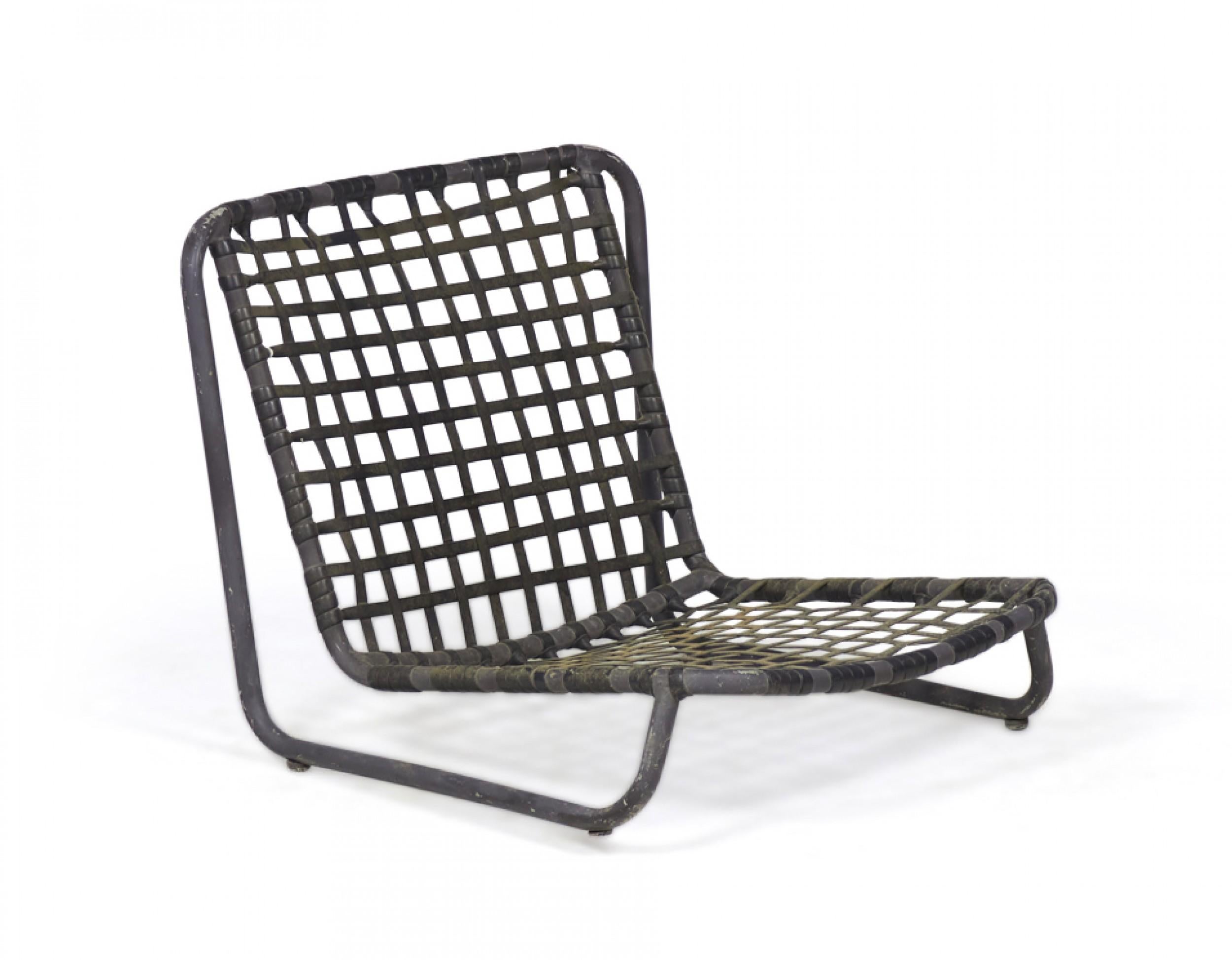 Ensemble de 3 chaises de plage/d'extérieur Jordan en aluminium marron de style américain du milieu du siècle dernier en vente 2