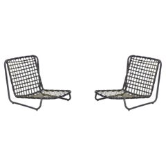 Set of 3 Brown Jordan American Mid-Century Outdoor Aluminum Beach / Sand Chairs