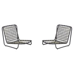 Used Set of 3 Brown Jordan American Mid-Century Outdoor Aluminum Beach / Sand Chairs