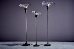 Juego de 3 lámparas de pie Brutalistas de Lothar Klute Alemania , años 80