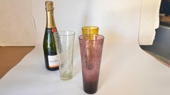 Set de 3 Bubled Colored  Vasos, Copas de cóctel de Biot France 1970