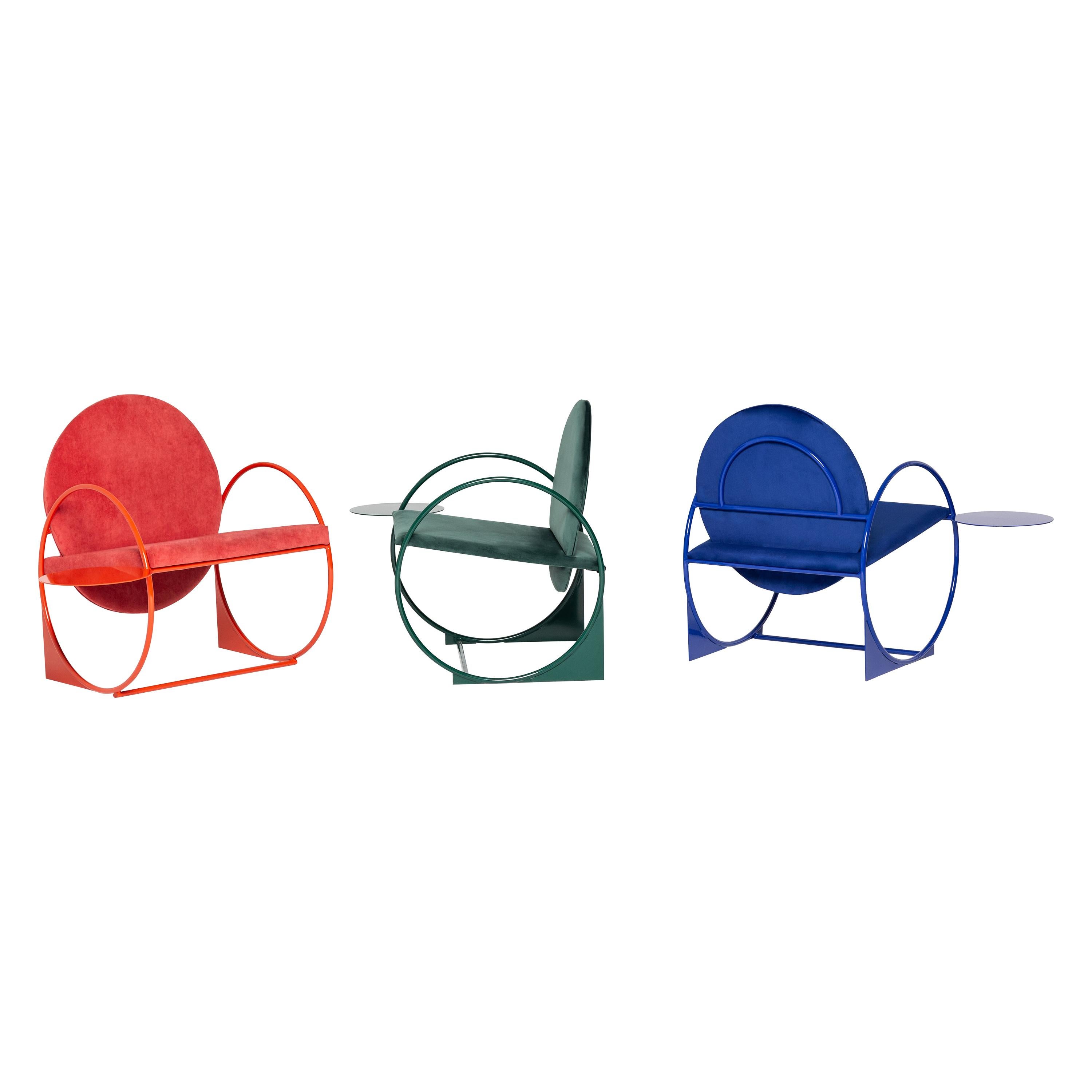 Set of 3 Bullarengue Armchairs by Ángel Mombiedro For Sale