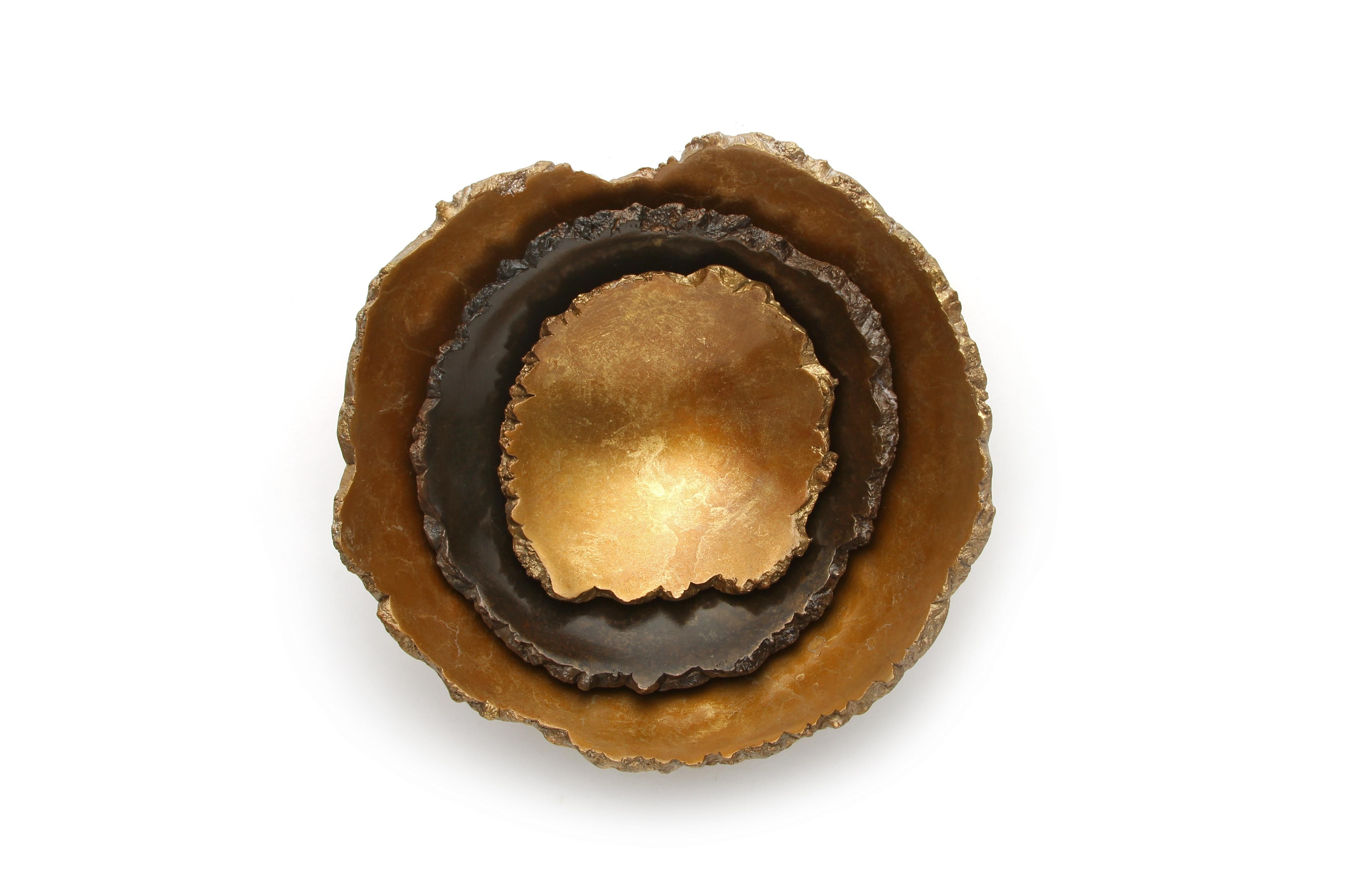 American Set of 3 Burl Nesting Bowls by Brian Chaaban For Sale