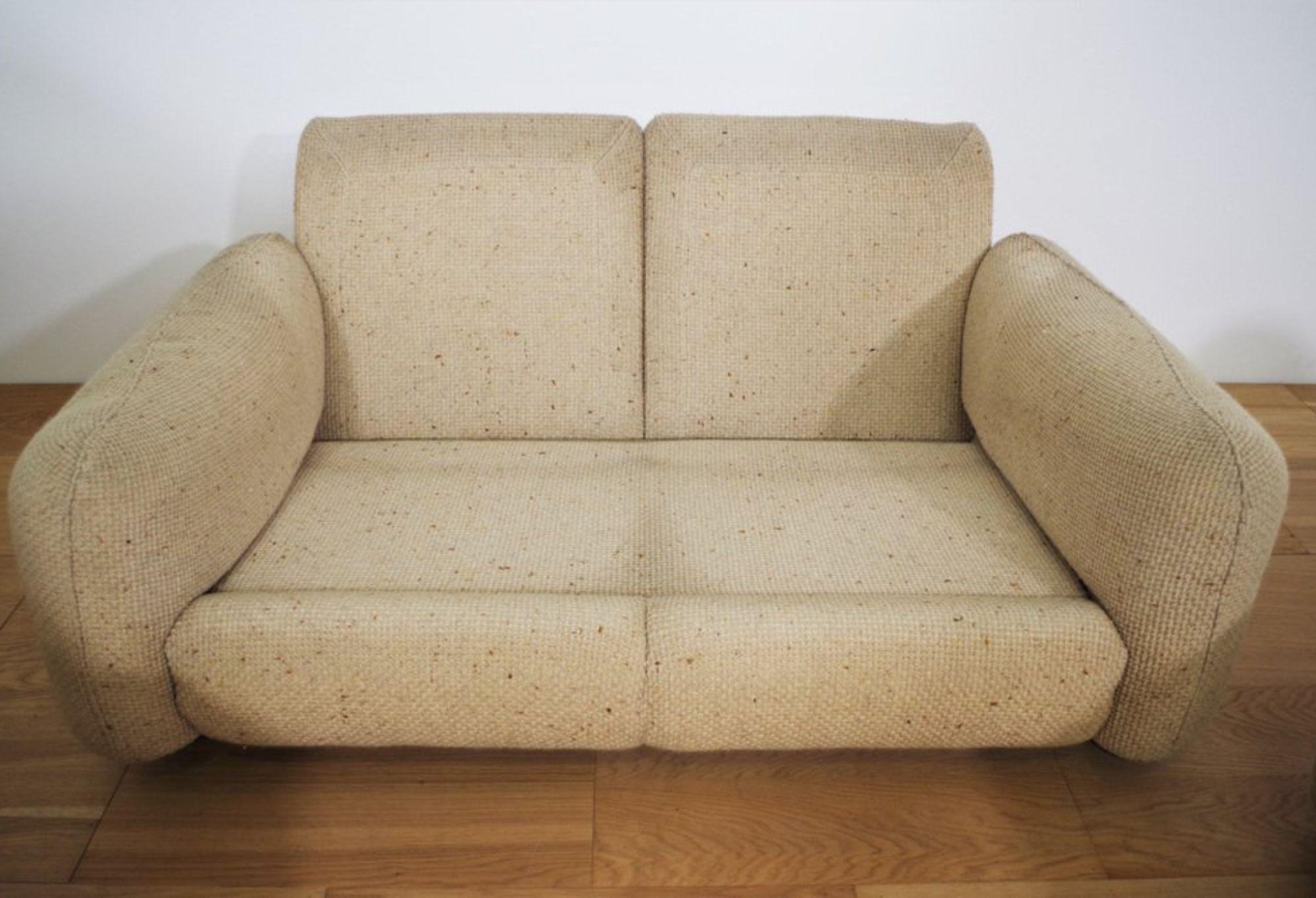 Italian Set of 3 Busnelli Wool Sofas and Armchair – 1970s in vendita