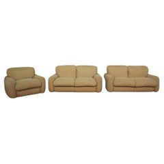 Set of 3 Busnelli Wool Sofas and Armchair – 1970s