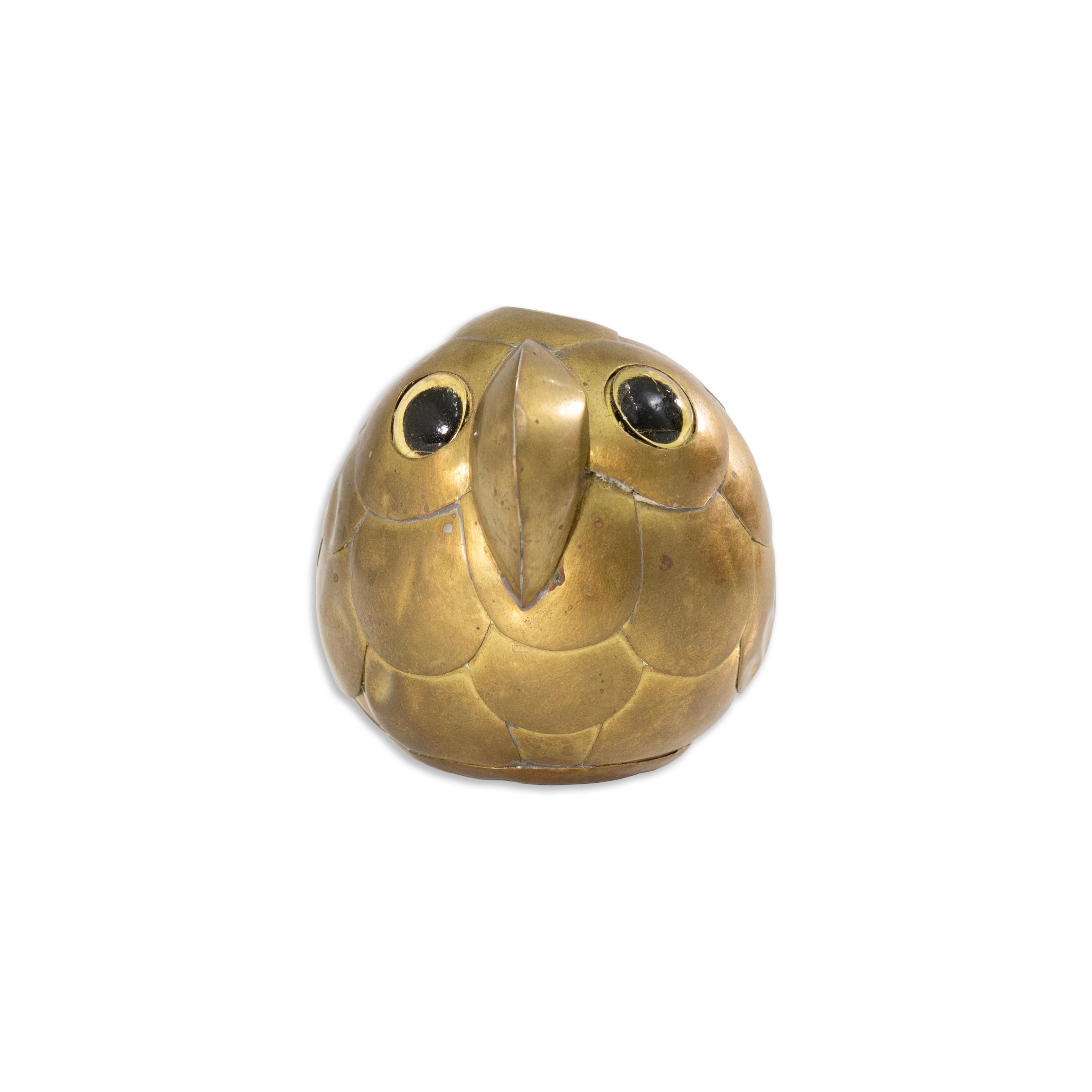 Set Of 3 Bustamante Style Mixed Metal Owl Sculptures in vendita 3