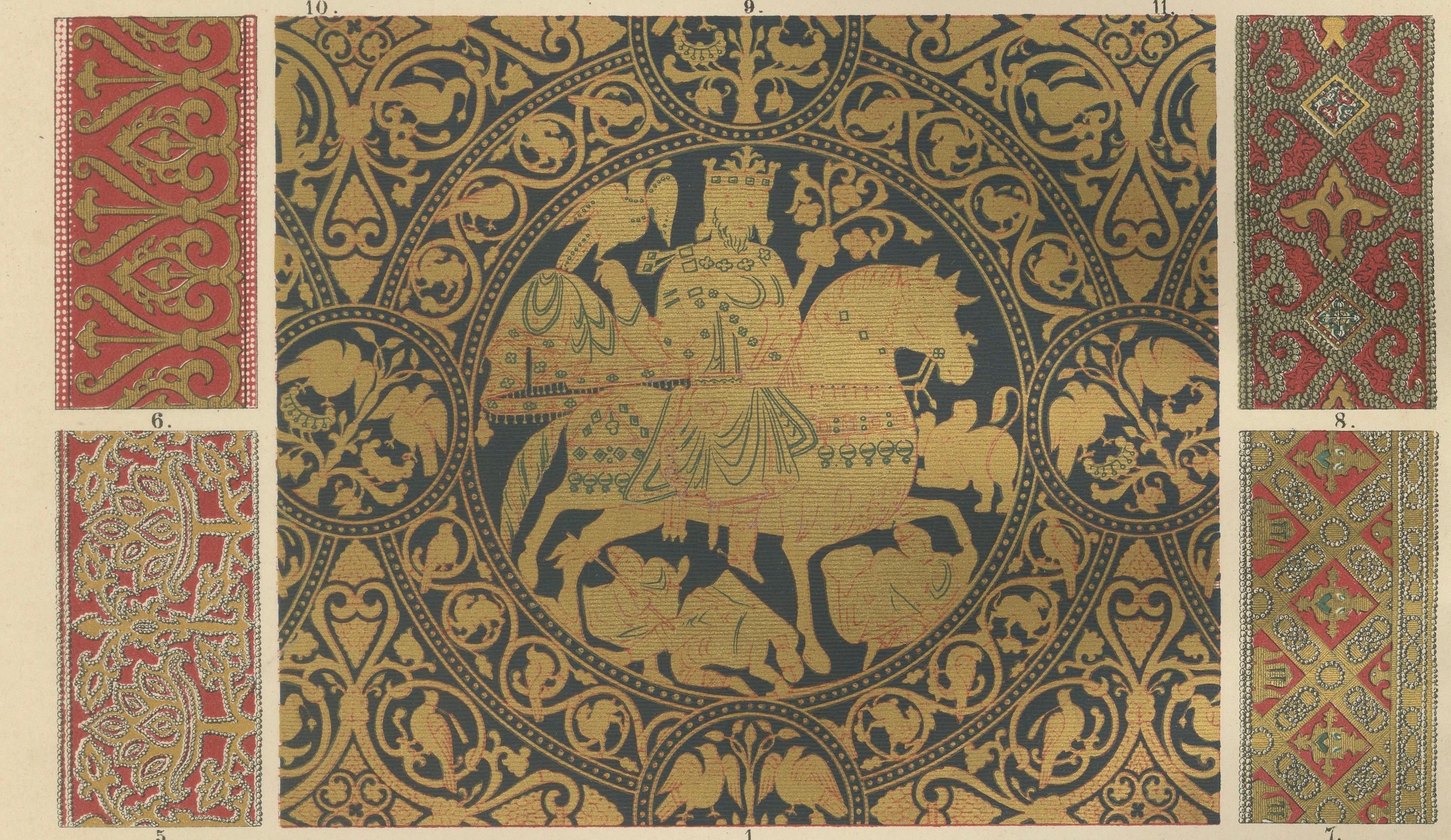 Set of 3 Byzantine Style Prints by H. Dolmetsch from Ornamentenschatz, 1887 For Sale 2