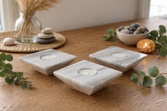 Satz von 3 Calacatta Italienisch Marmor Kerzenhalter Design Muttertag Geschenk Spanien