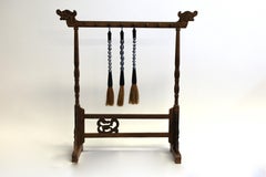 Ensemble de 3 brosses de calligraphie bleues et blanches