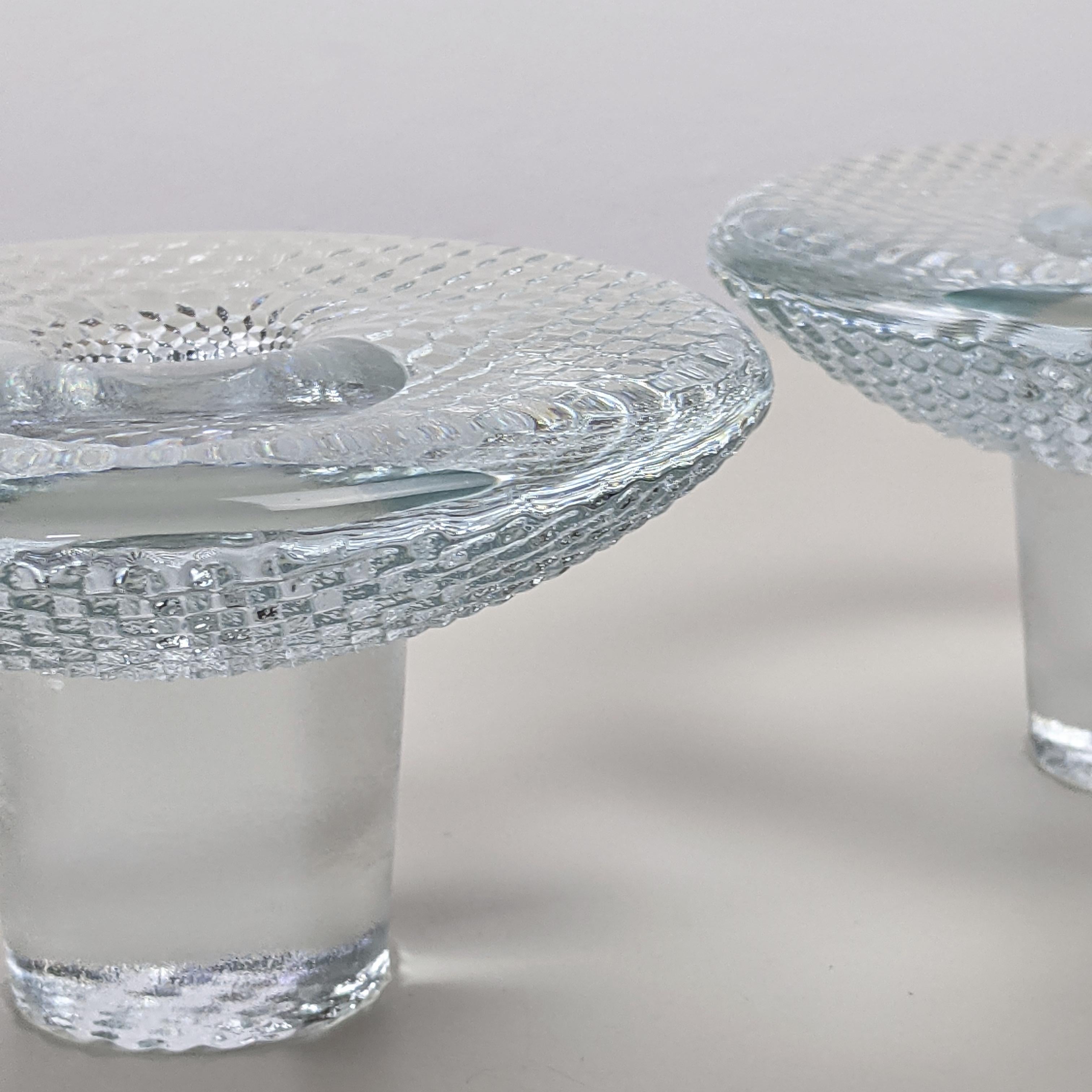 Mid-Century Modern Set of 3 Candle Holders by Markku Salo 'Attr.' for Iittala, 1970s For Sale