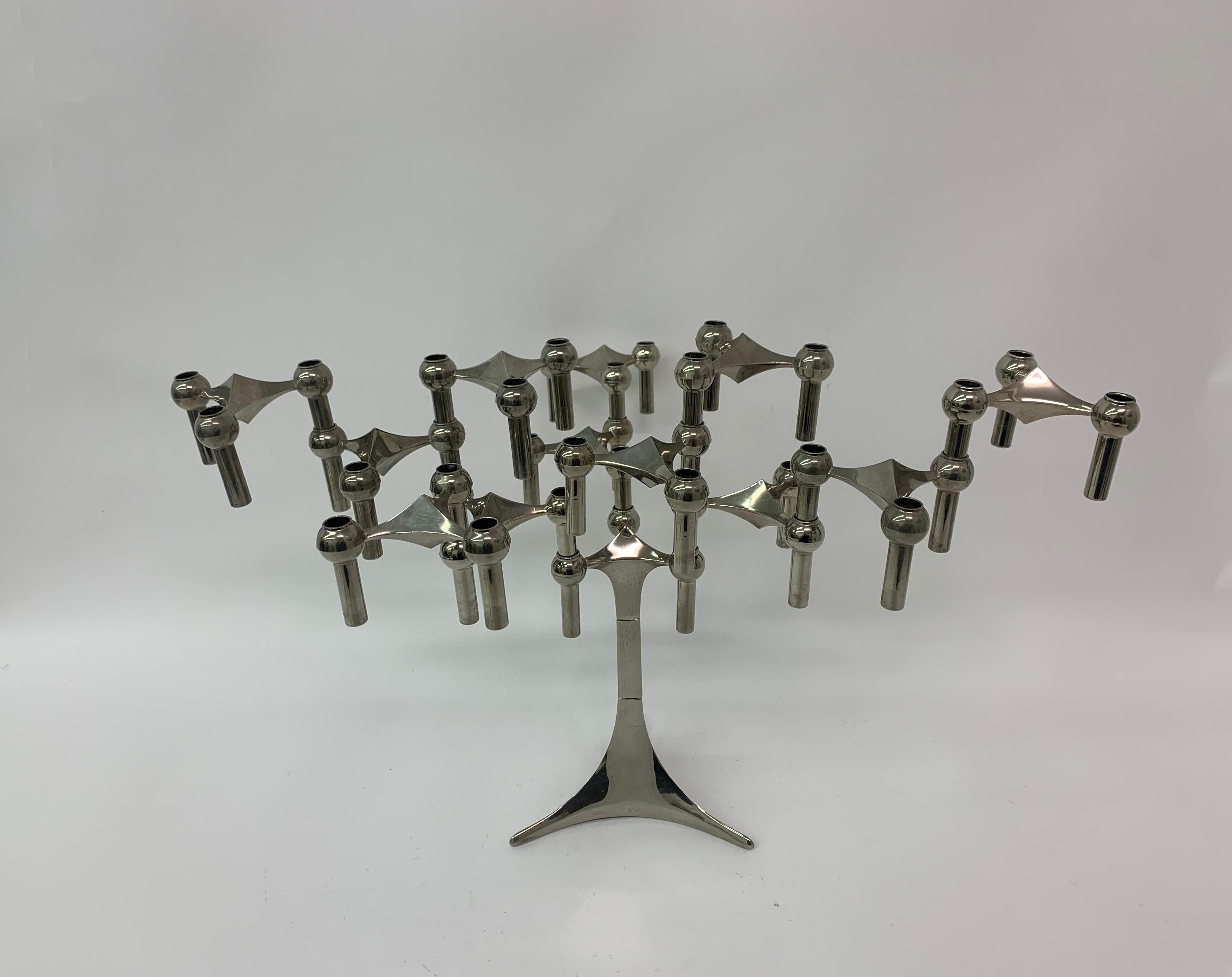 Tedesco Set di 3 candelieri di Fritz Nagel & Stoffi e prodotti da BMF 1960 in vendita