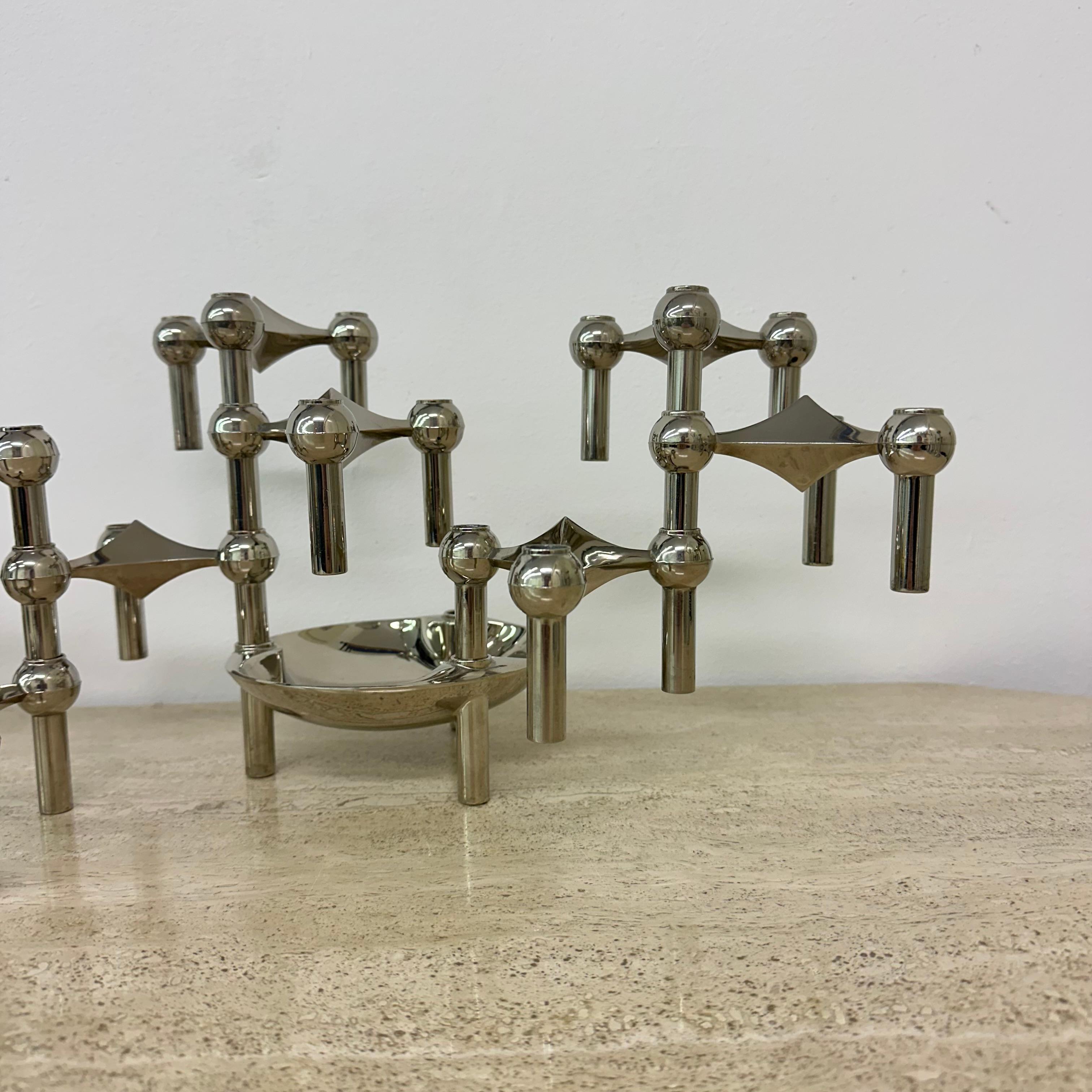 Set di 3 candelieri di Fritz Nagel & Stoffi e prodotti da BMF 1960 In condizioni buone in vendita a Delft, NL