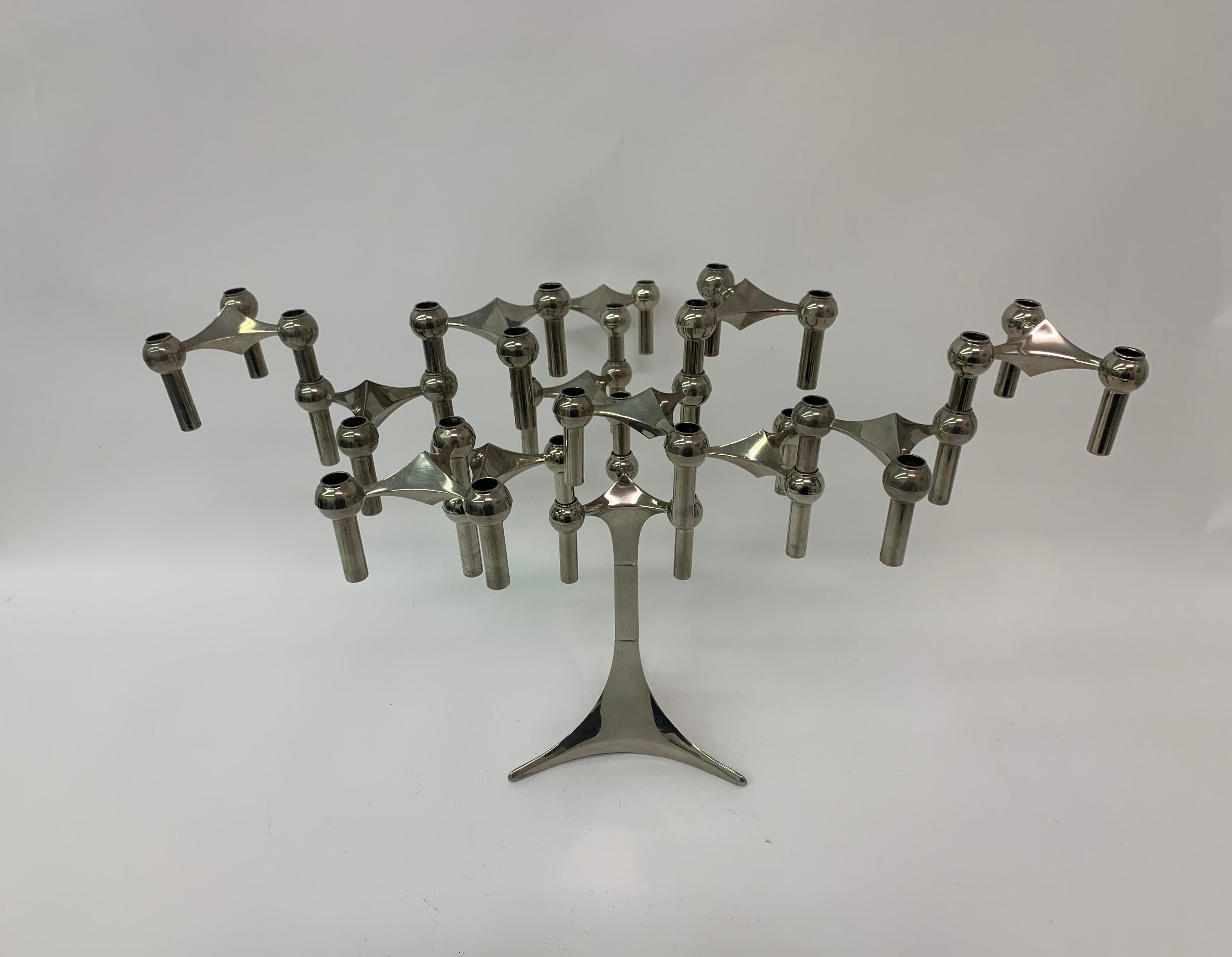 Metallo Set di 3 candelieri di Fritz Nagel & Stoffi e prodotti da BMF 1960 in vendita