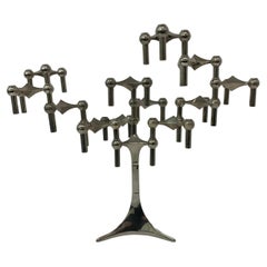 Juego de 3 candelabros de Fritz Nagel & Ceasar Stoffi y fabricados por BMF 1960