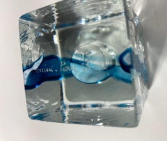 Set of 3 CANDLESTICKS VENINI FOR PIERRE CARDIN 1970s/ art glass/ signed