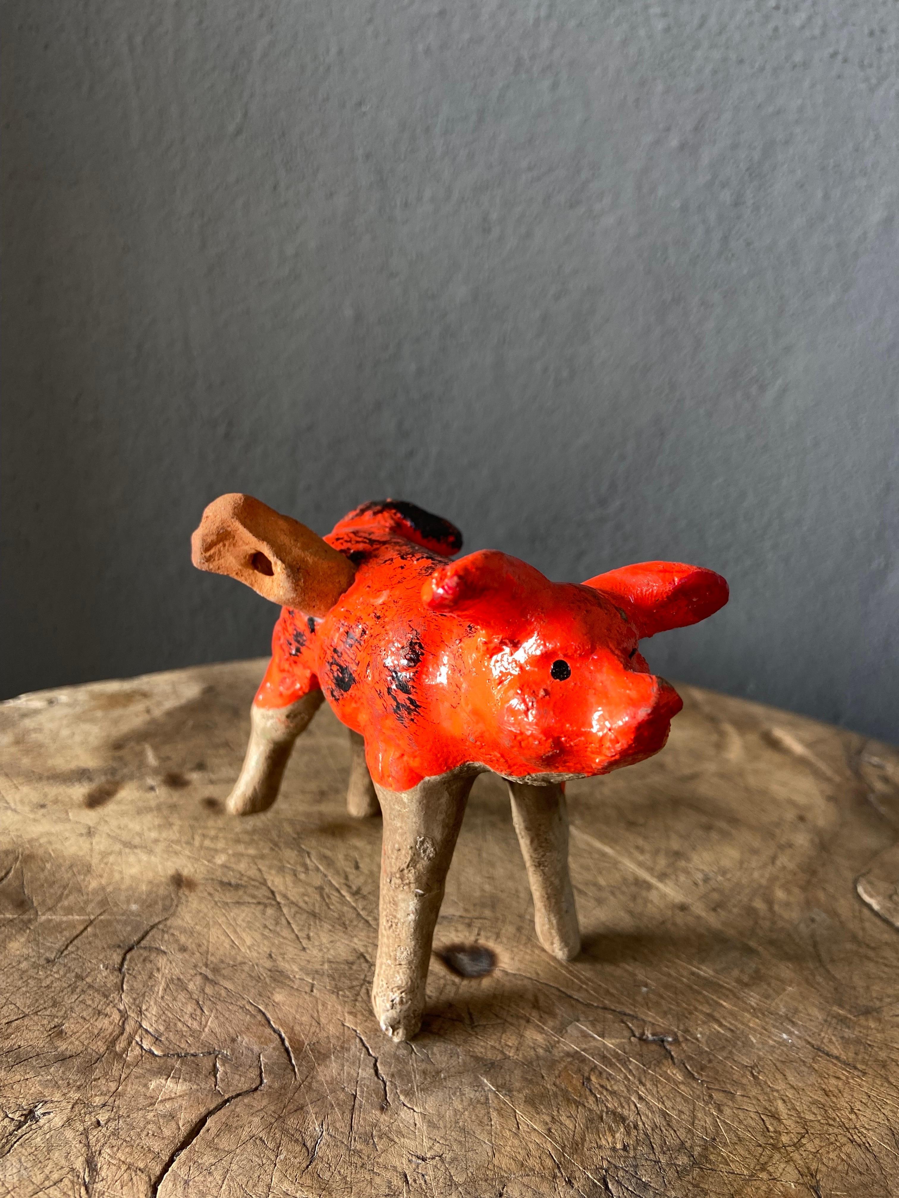 Set of 3 Ceramic Animal Figures from Mexico, Circa 1980s and 1990s For Sale 5