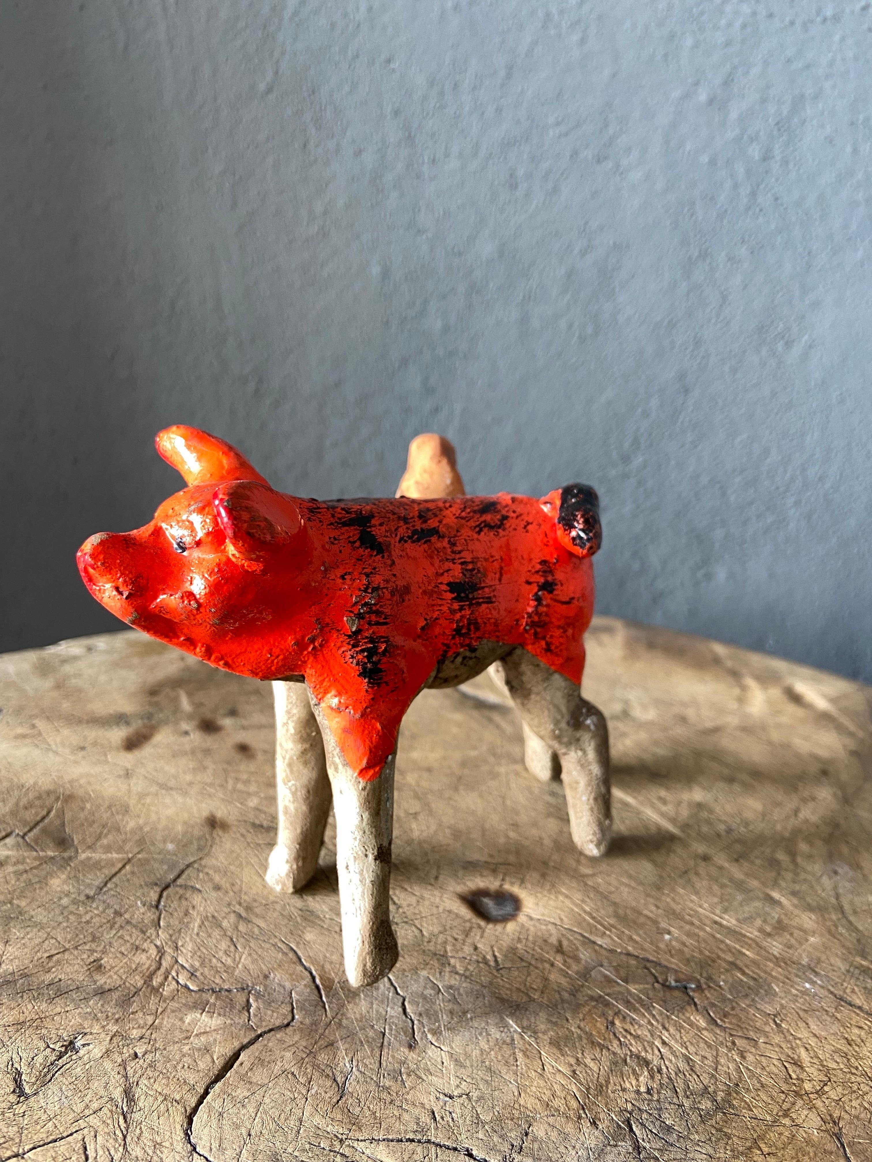 Set of 3 Ceramic Animal Figures from Mexico, Circa 1980s and 1990s For Sale 8