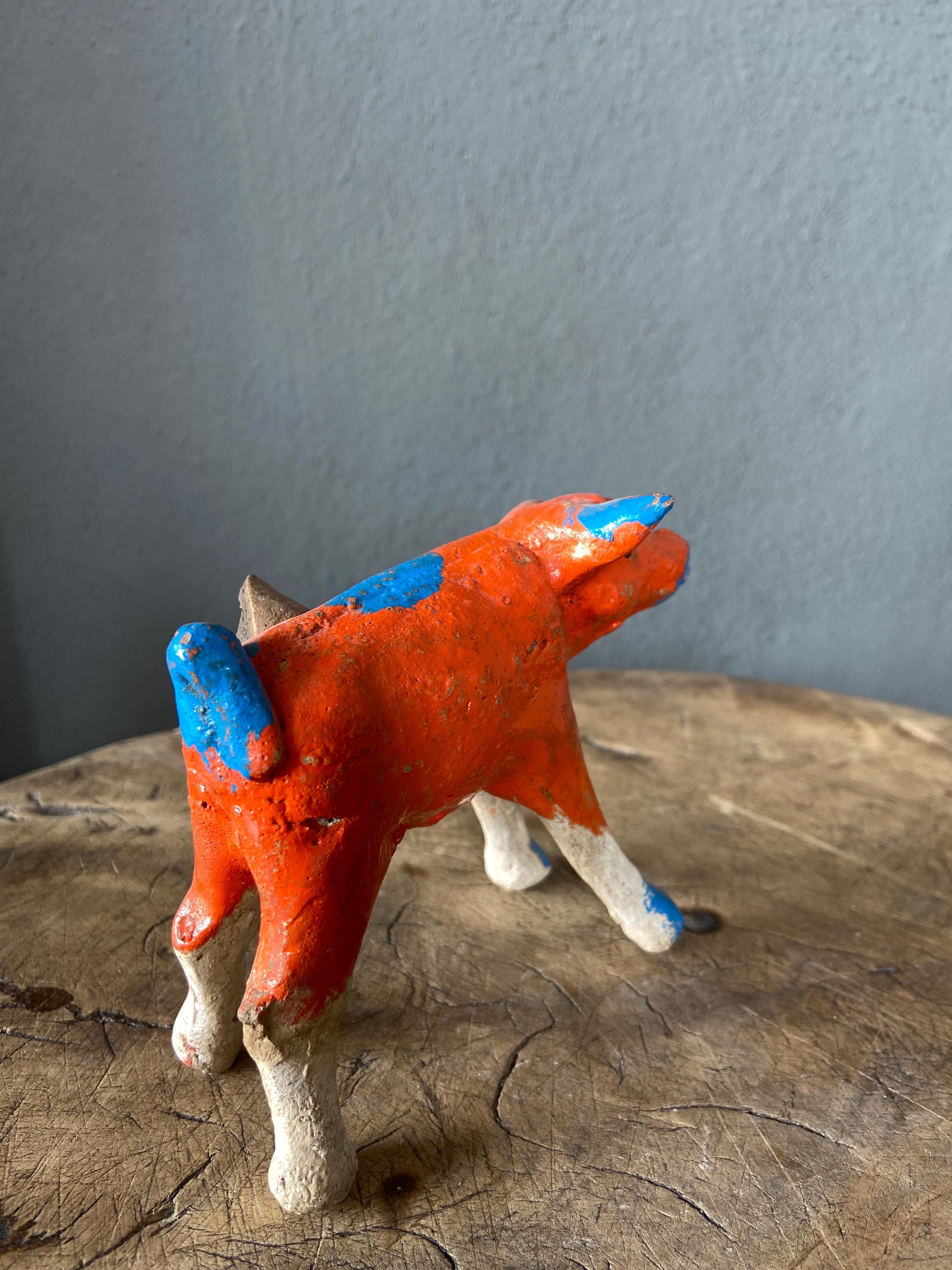 Set of 3 Ceramic Animal Figures from Mexico, circa 1980's and 1990's For Sale 12