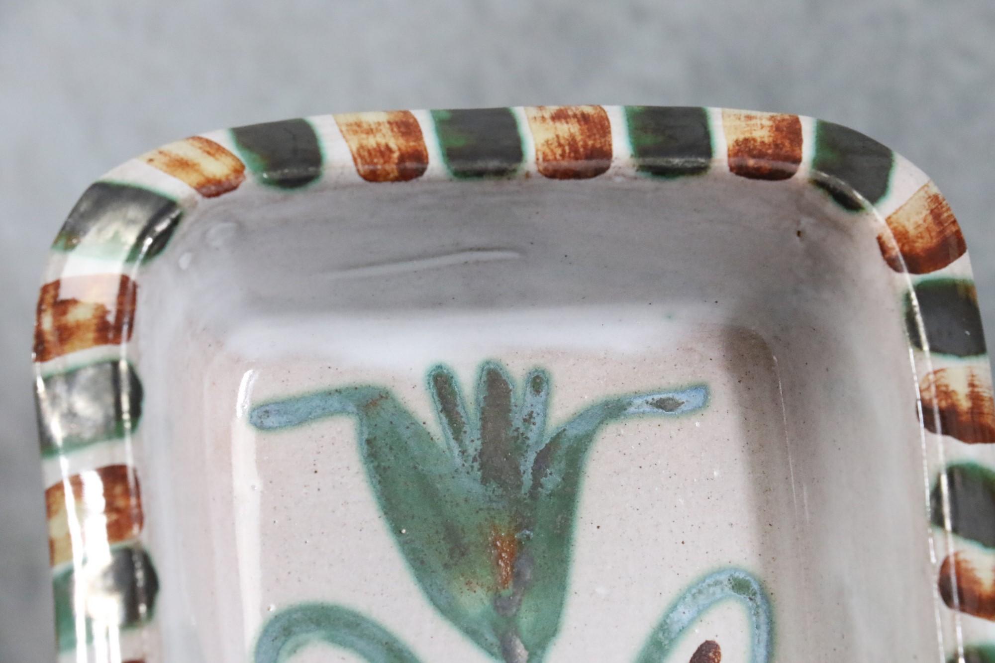 Set von 3 Keramikgeschirr von Robert Picault, Vallauris, französische Keramik, 1950er Jahre im Zustand „Gut“ im Angebot in Camblanes et Meynac, FR