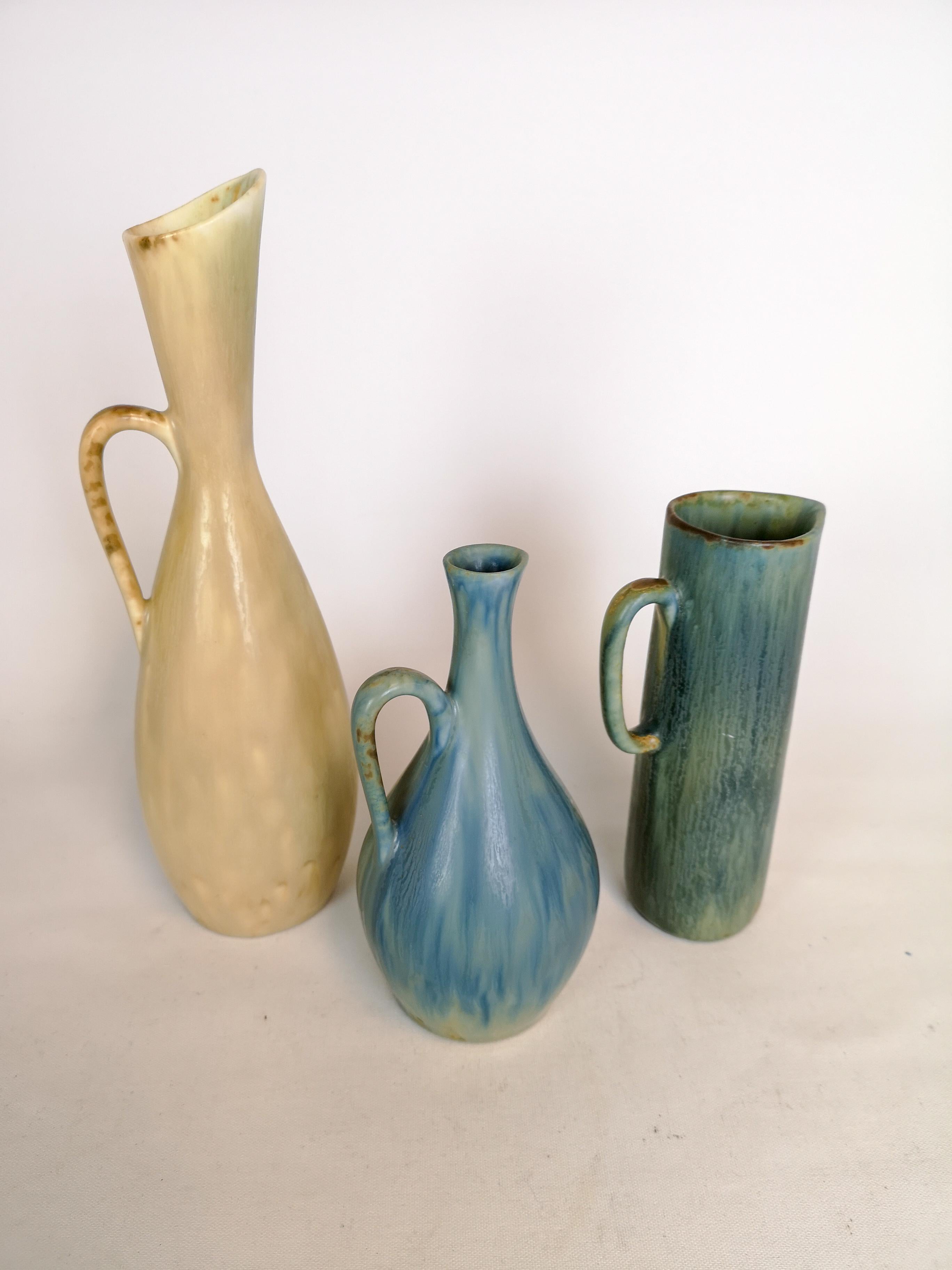 Swedish Set of 3 Ceramic Pieces Carl Harry Stålhane, Sweden