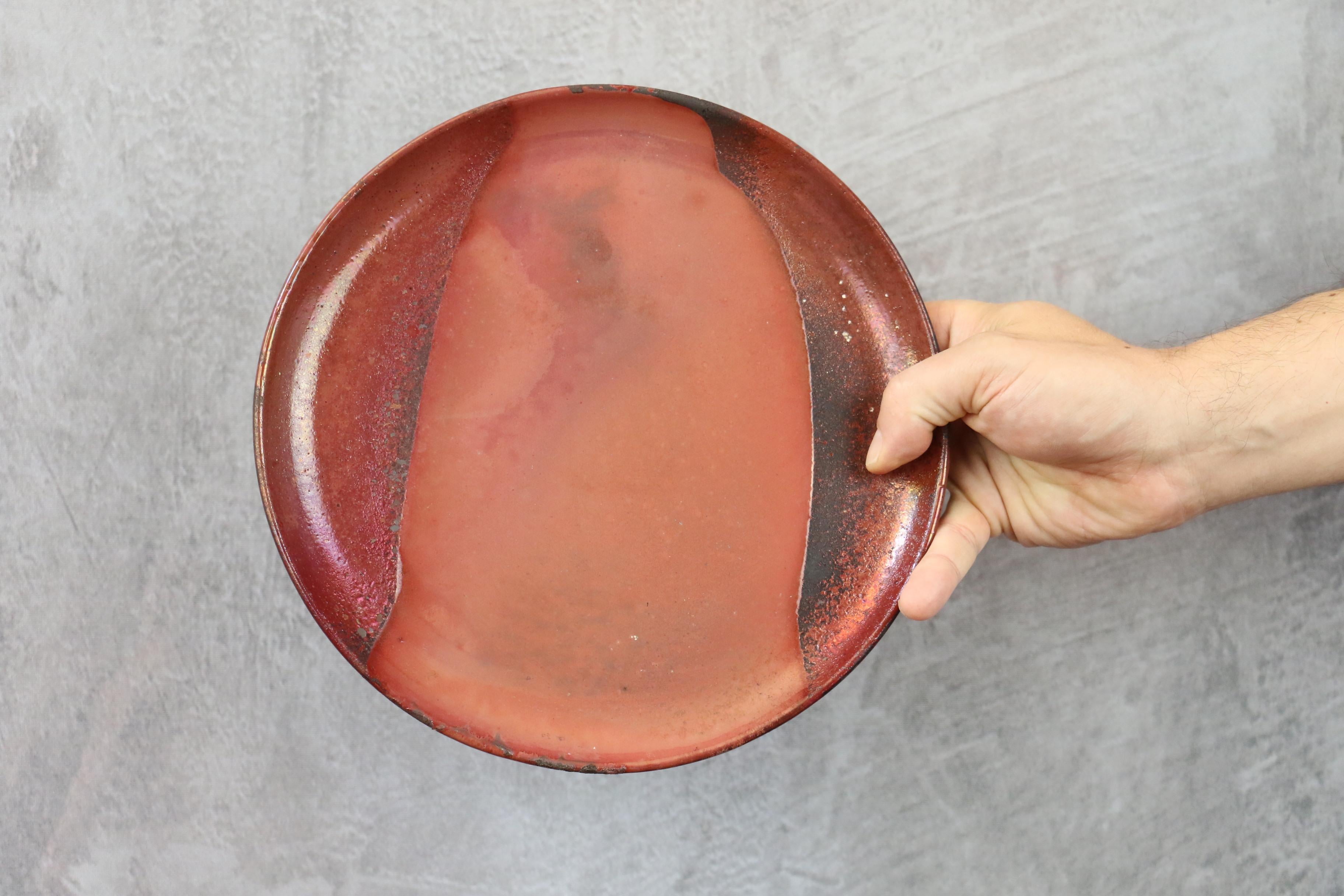 Set of 3 ceramic plates by Robert Chiazzo, era Jouve, Ruelland For Sale 8