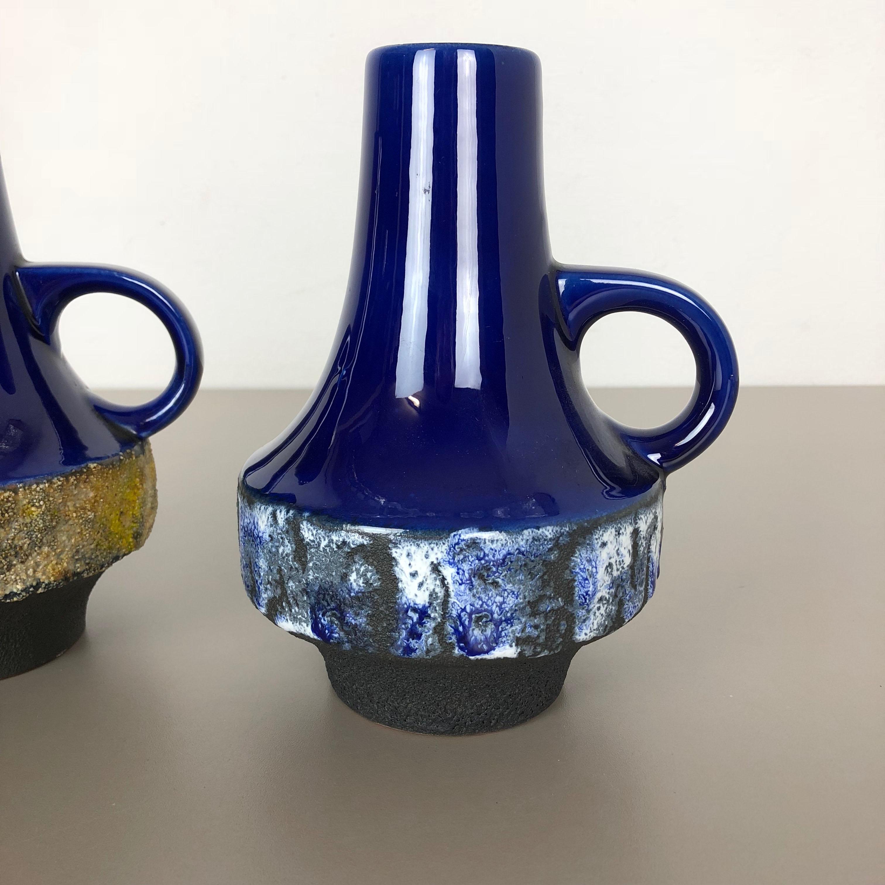 Set of 3 Ceramic Pottery Vase Heinz Siery Carstens Tönnieshof, Germany, 1970s In Good Condition In Kirchlengern, DE
