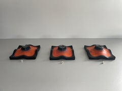 Set of 3 Ceramic Sconces by Pan-Leuchten, 1960s, Germany