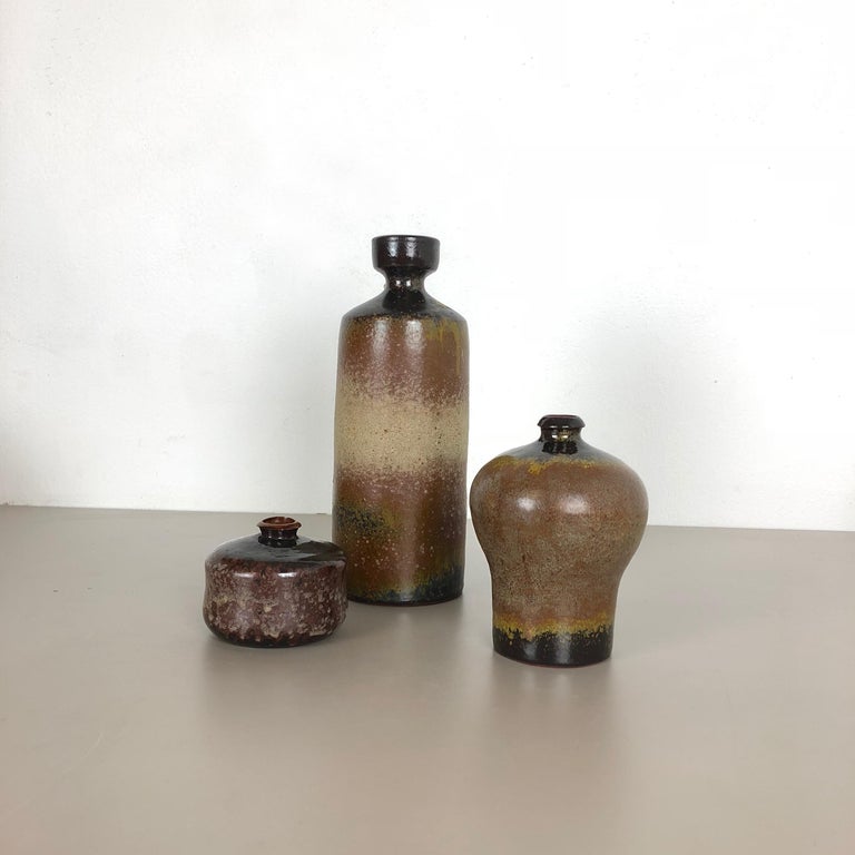 Article:

Ceramic vases set of 3


Producer:

Studio Kubicek, Germany


Designer:

Elmar and Elke Kubicek



Decade:

1970s



Set of 3 original vintage studio pottery vases designed by Elmar and Elke Kubicek and produced in