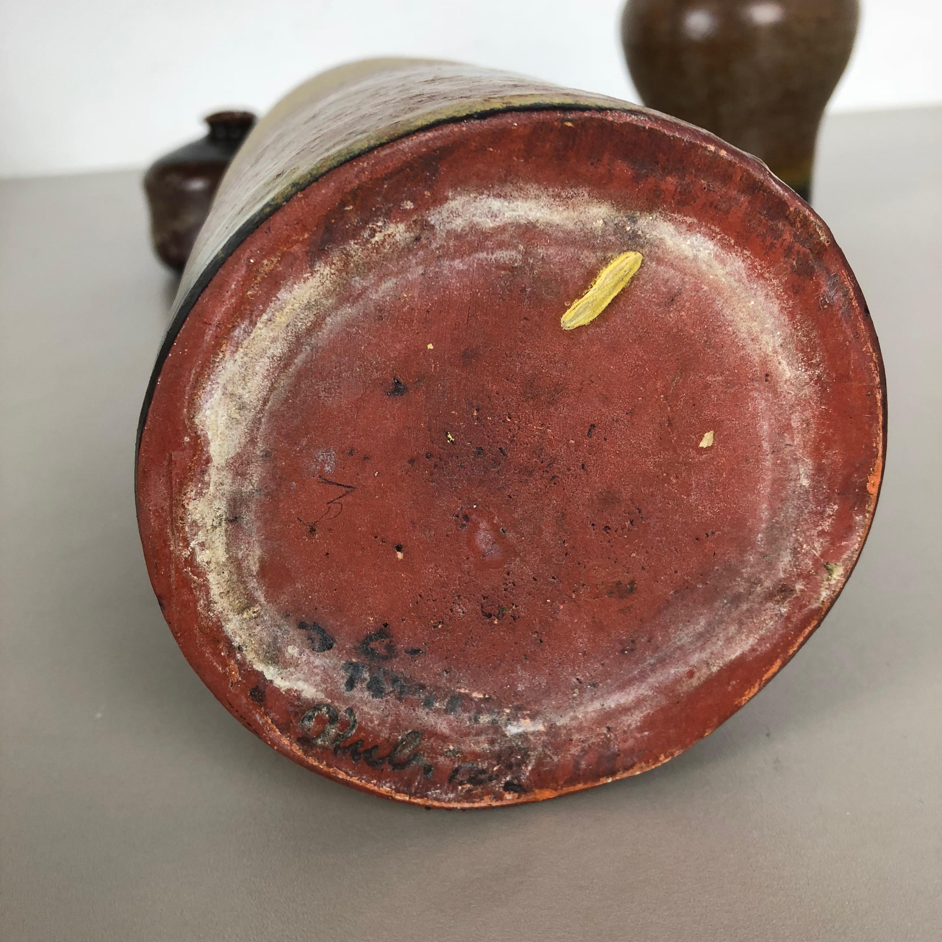 Ensemble de 3 vases en céramique de l'atelier de poterie Elmar et Elke Kubicek, Allemagne, 1970 en vente 2