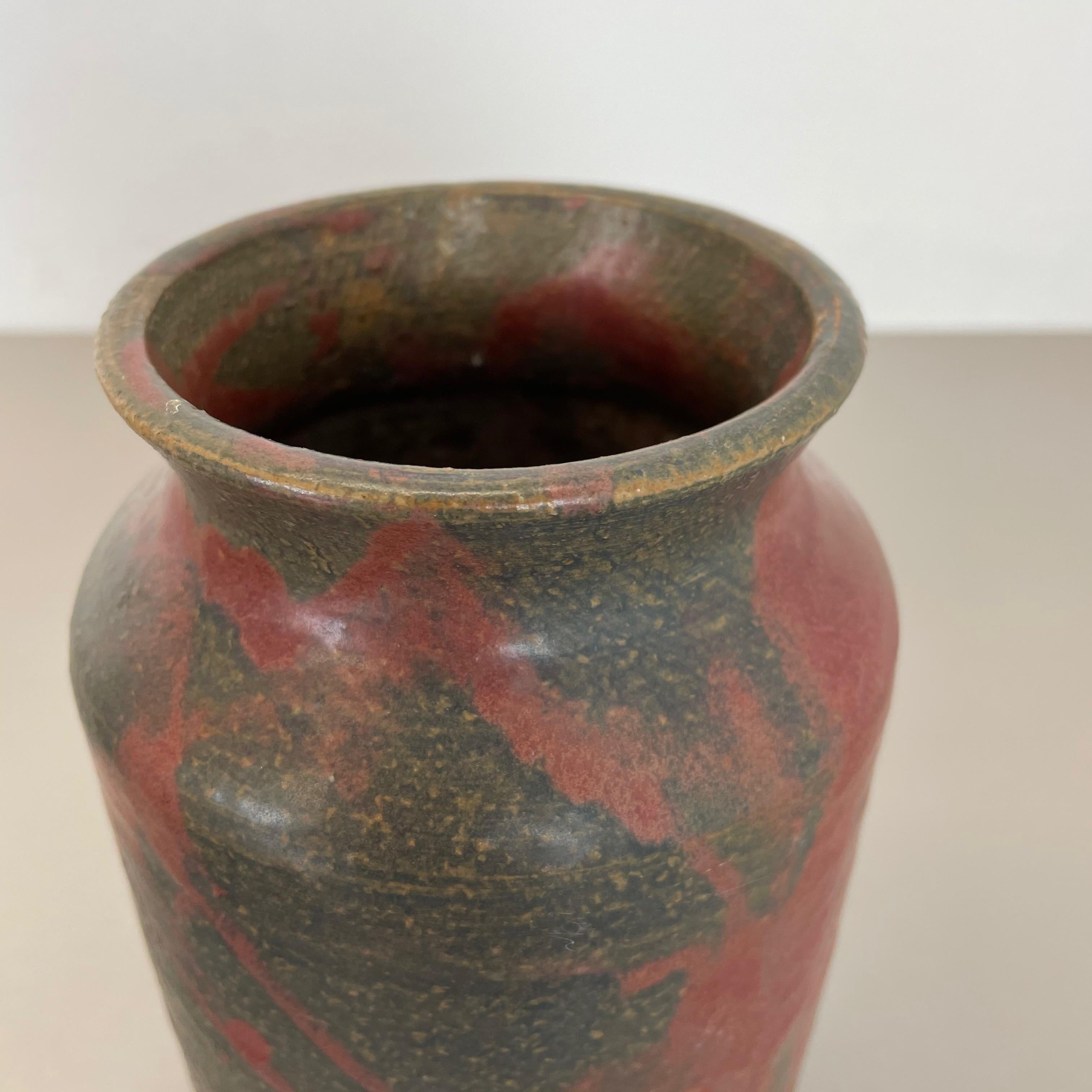 Set of 3 Ceramic Studio Pottery Vase by Elmar & Elke Kubicek, Germany, 1970s For Sale 8
