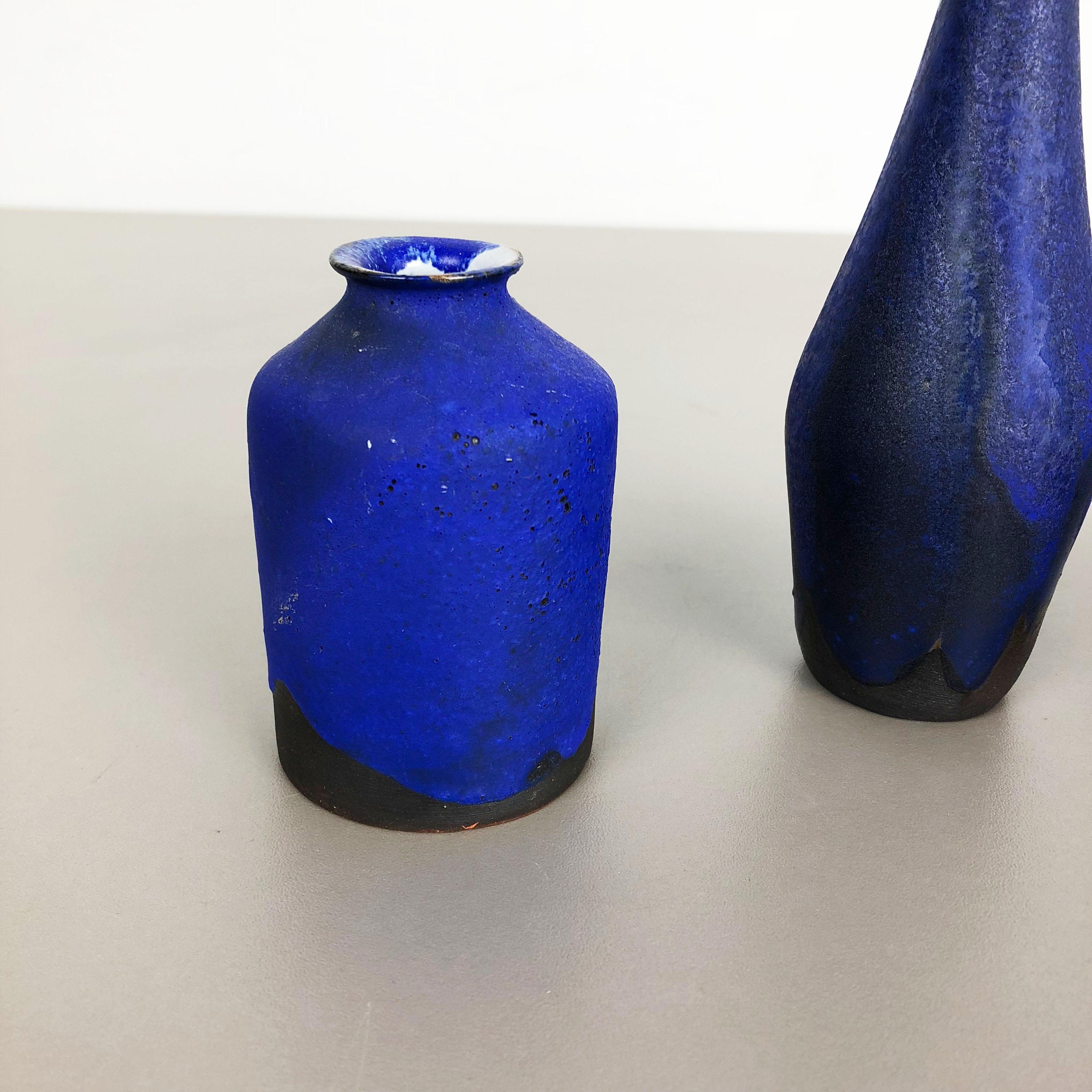 Set of 3 Ceramic Studio Pottery Vase by Gerhard Liebenthron, Germany, 1960s In Good Condition For Sale In Kirchlengern, DE