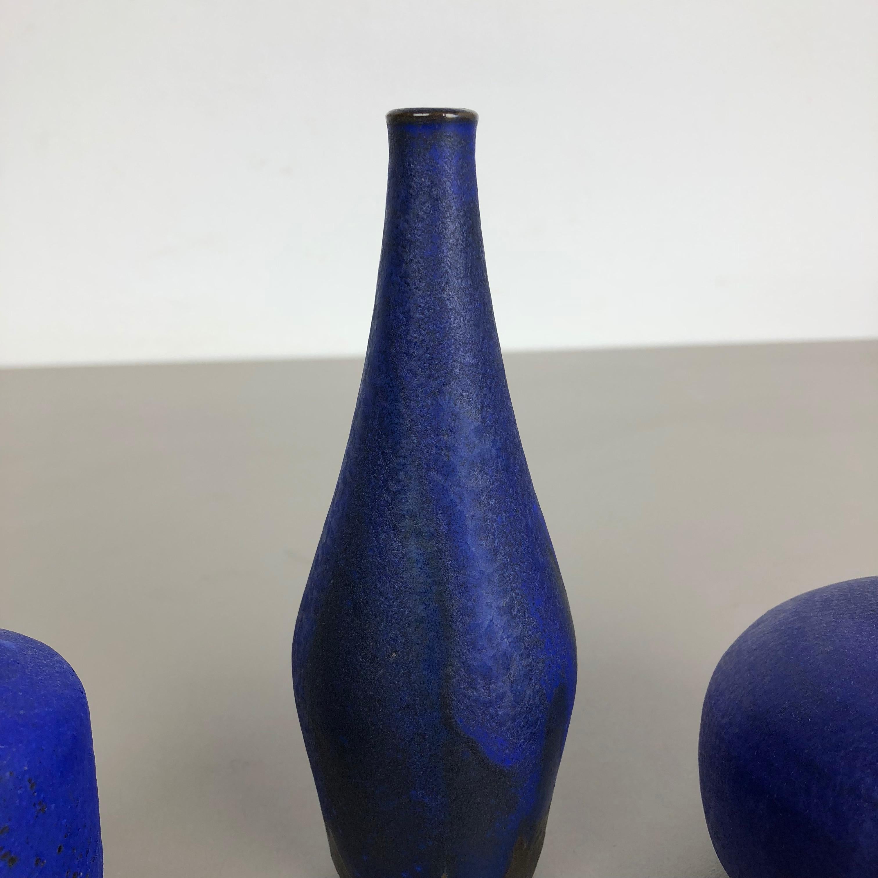 Set of 3 Ceramic Studio Pottery Vase by Gerhard Liebenthron, Germany, 1960s For Sale 3
