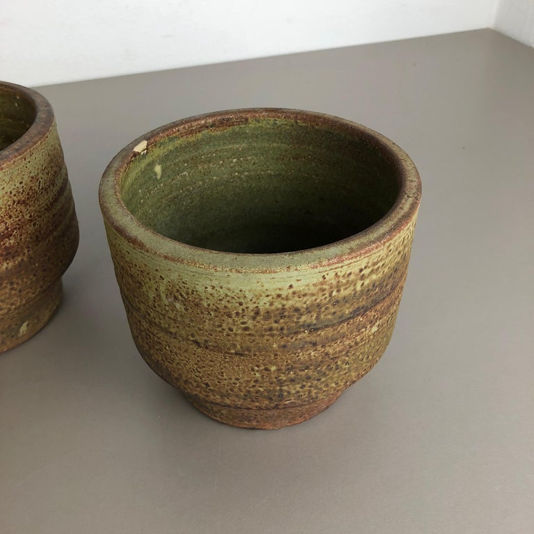 Set of 3 Ceramic Studio Pottery Vase by Piet Knepper for Mobach Netherlands 1970 For Sale 8
