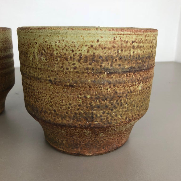 Set of 3 Ceramic Studio Pottery Vase by Piet Knepper for Mobach Netherlands 1970 For Sale 9