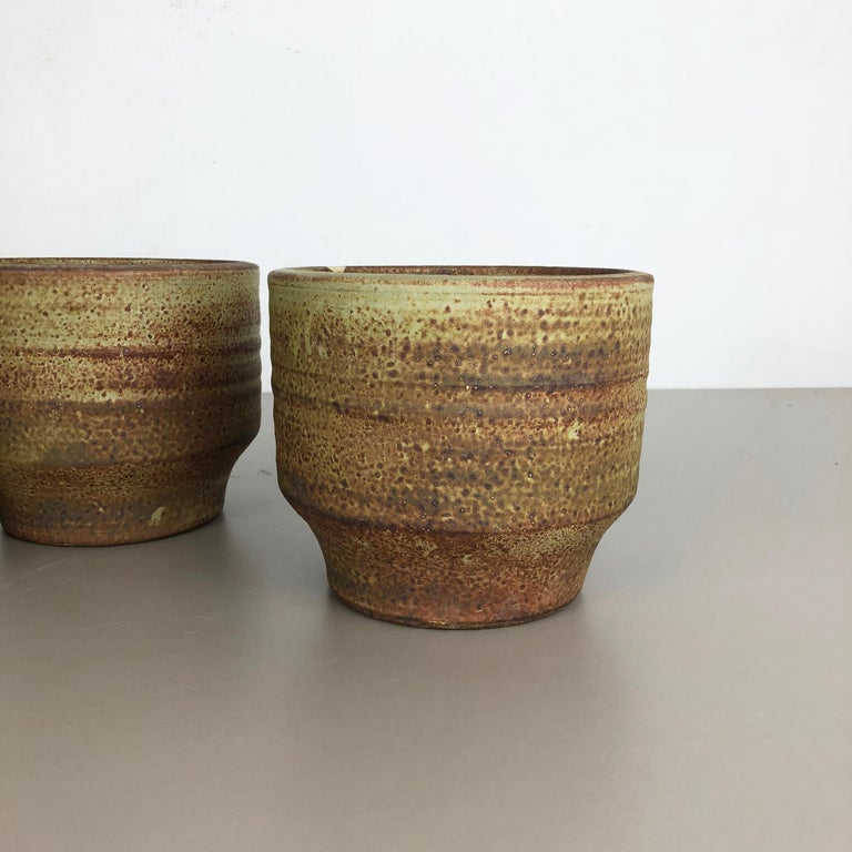 Set of 3 Ceramic Studio Pottery Vase by Piet Knepper for Mobach Netherlands 1970 In Good Condition For Sale In Kirchlengern, DE